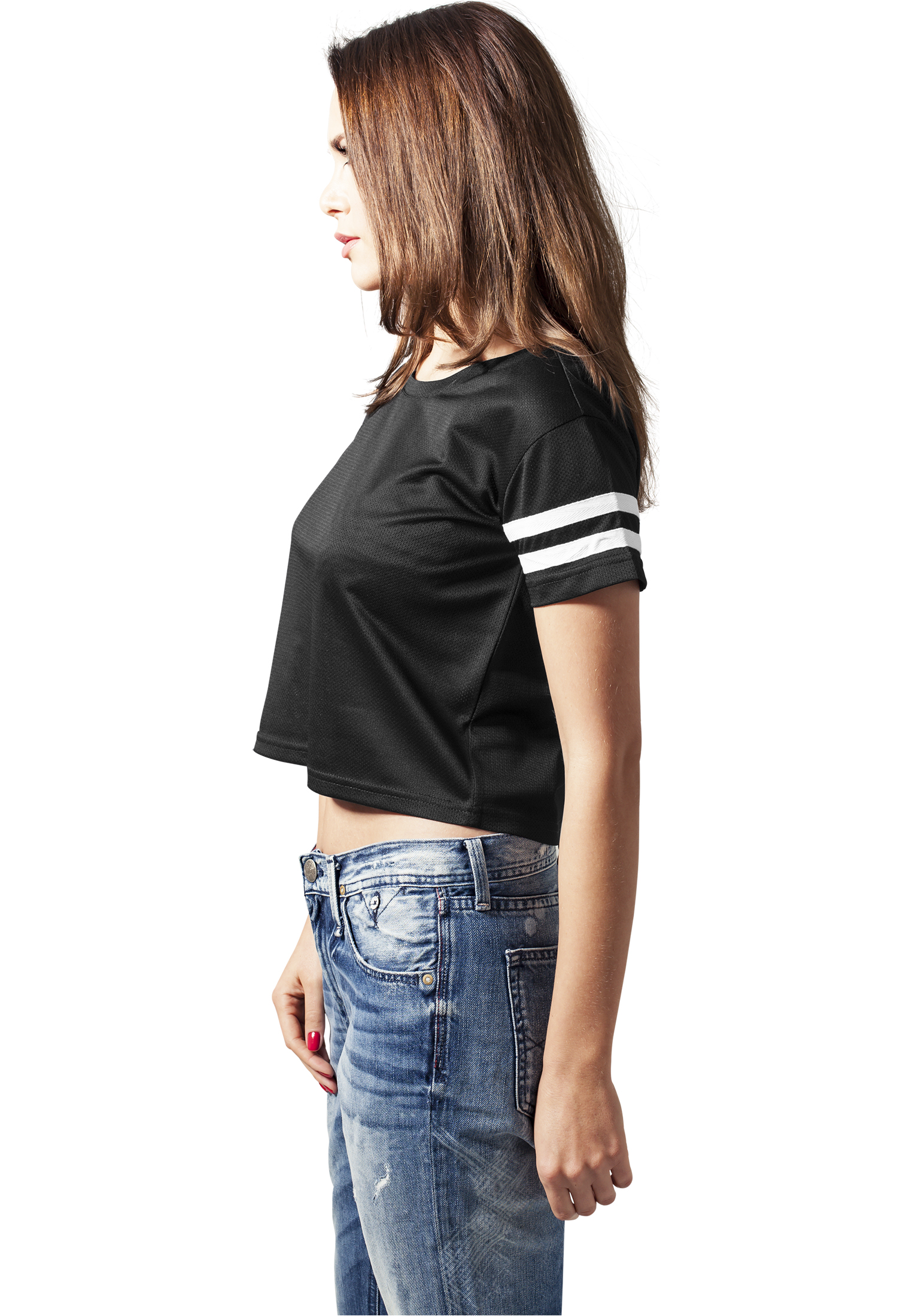 Ladies Mesh Short Tee blk/wht L
 - variant image 1