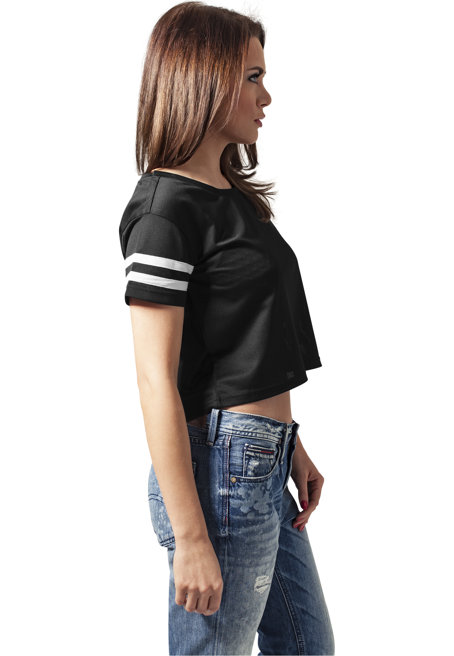 Ladies Mesh Short Tee blk/wht L
 - variant image 3