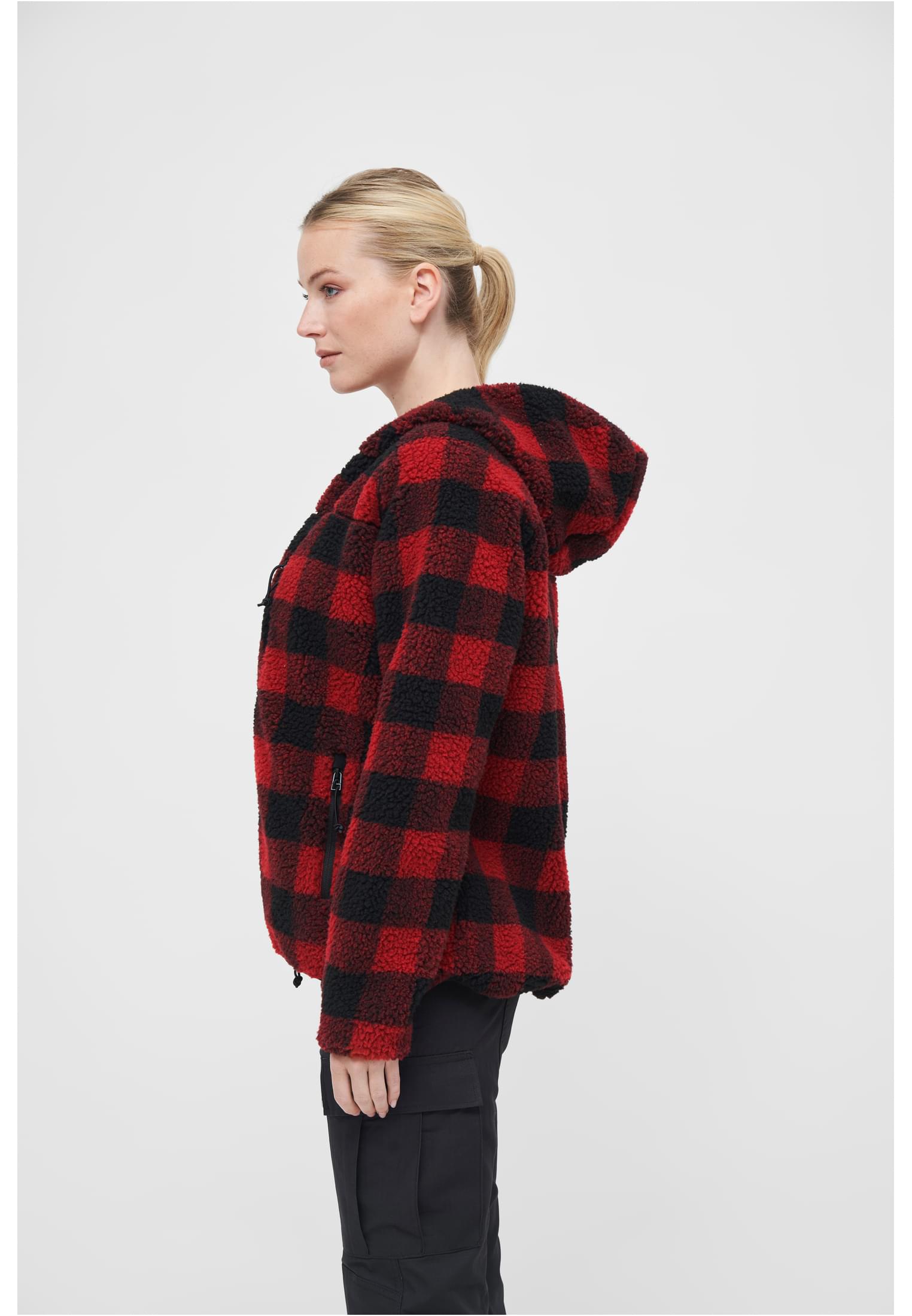 Ladies Teddyfleecejacket red/black 3XL - variant image 1