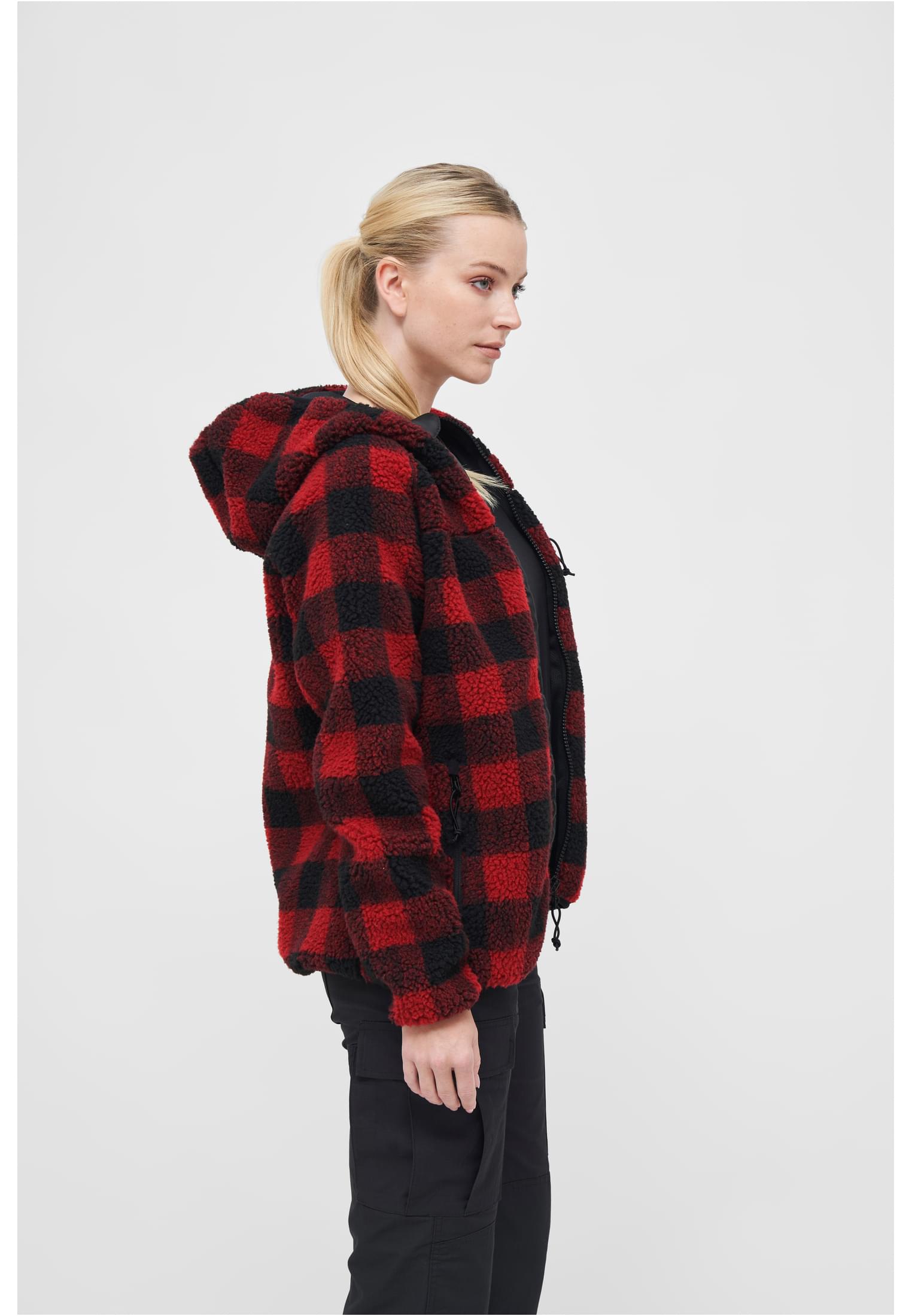 Ladies Teddyfleecejacket red/black 3XL - variant image 3