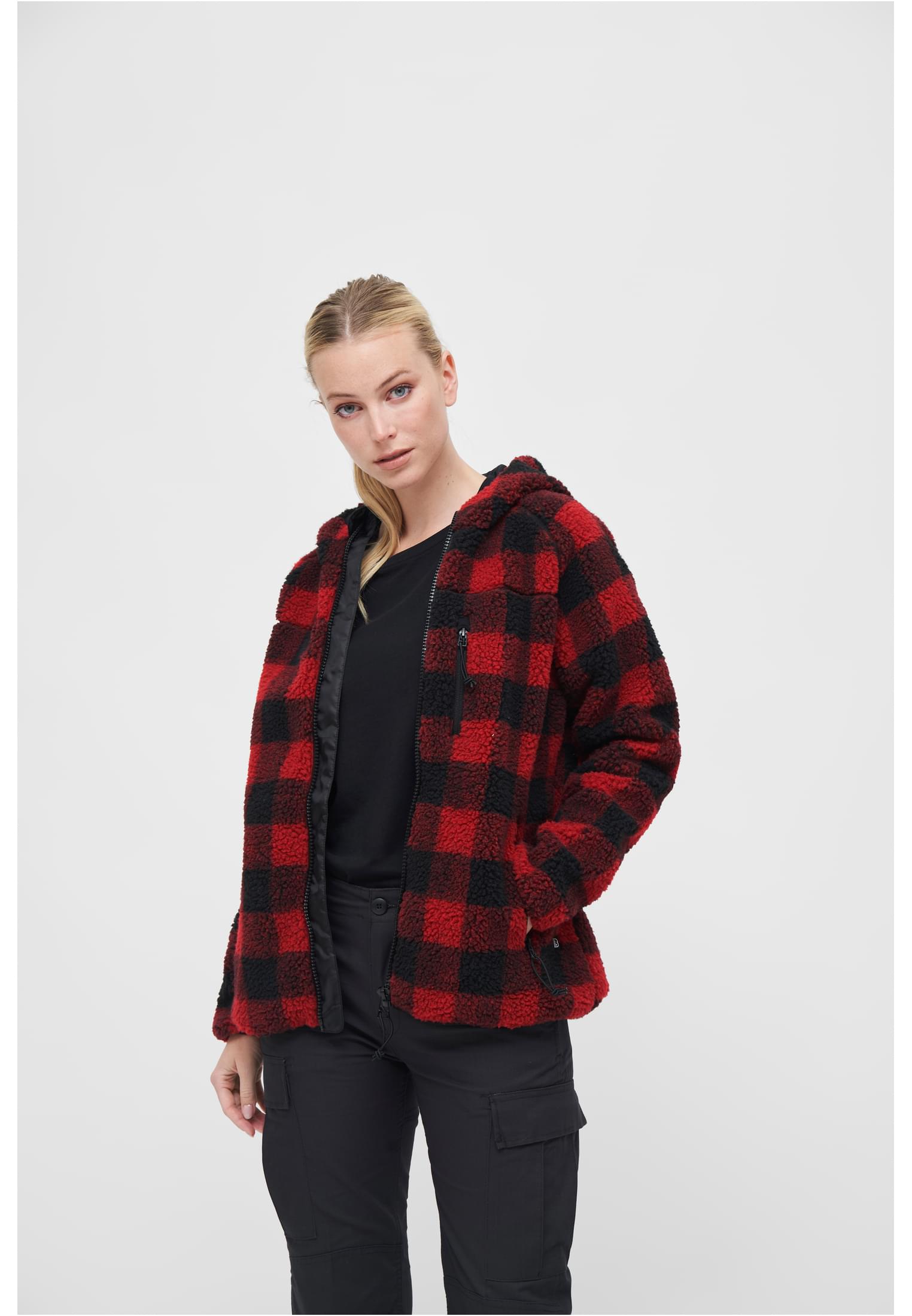 Ladies Teddyfleecejacket red/black 3XL - alternate variant 4