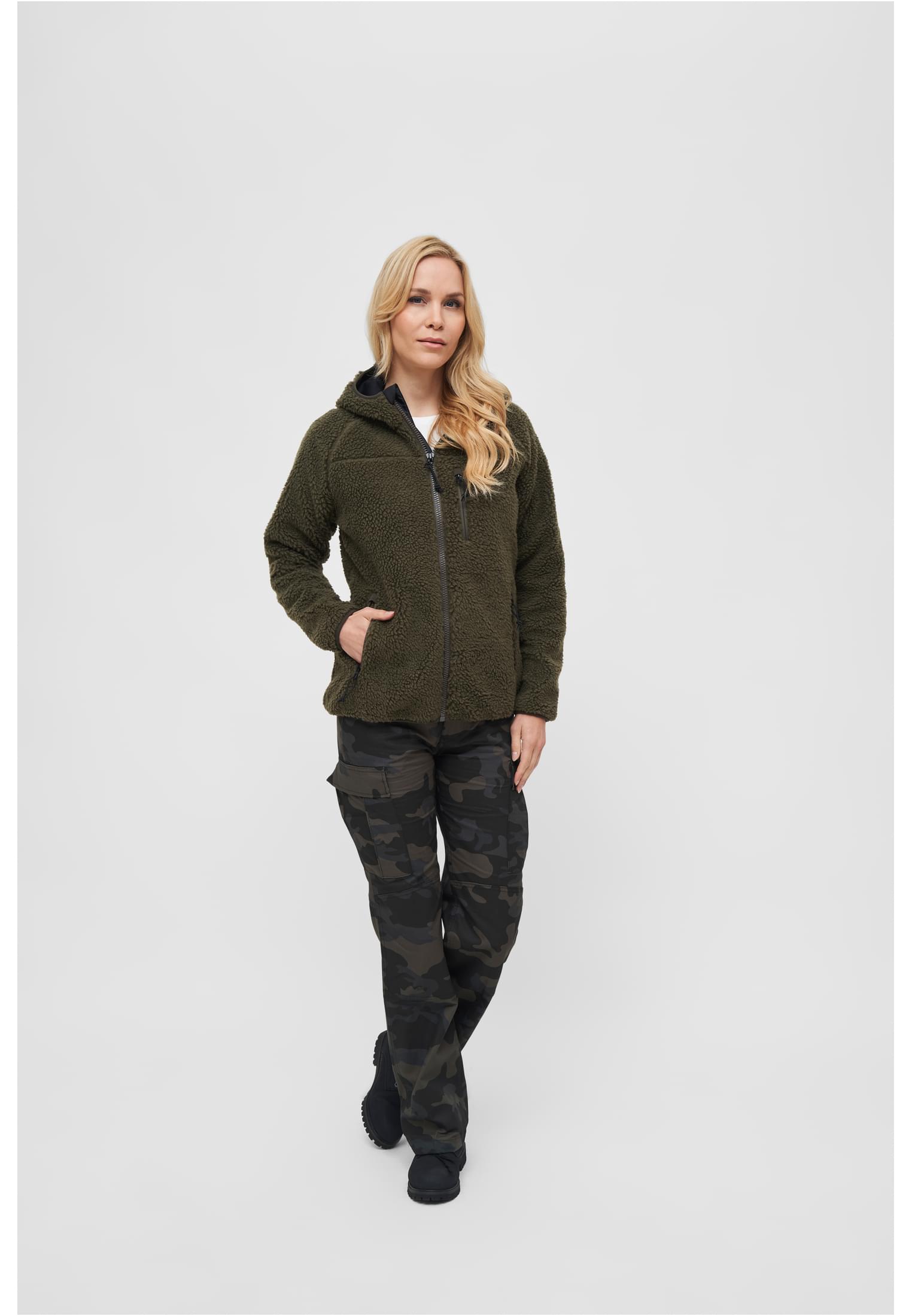 Ladies Teddyfleecejacket olive 3XL - variant image 4