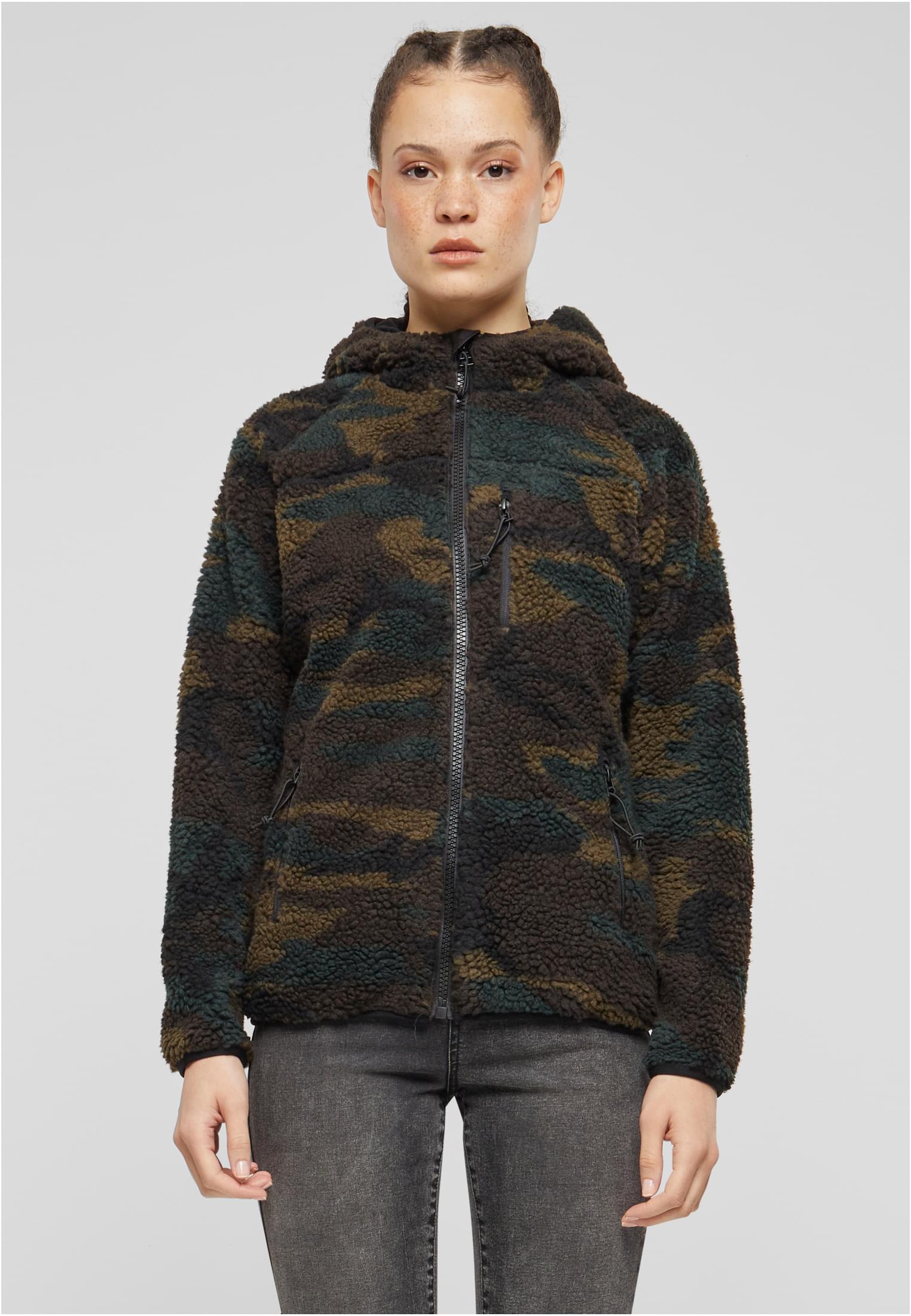 Ladies Teddyfleecejacket woodland 3XL - alternate variant 5
