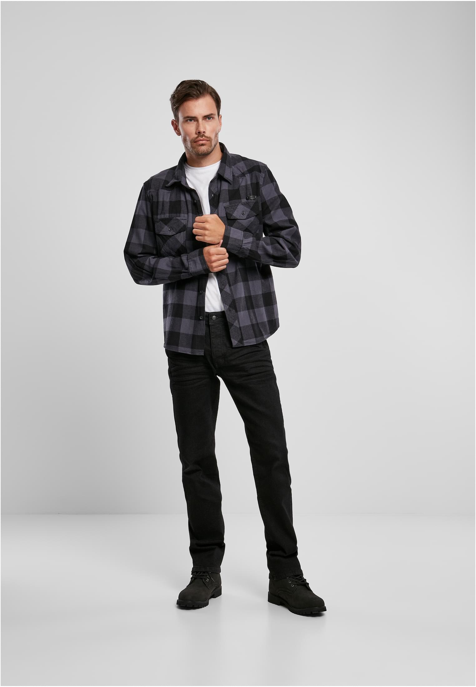 Camisa de verificación negra/gris 3XL
 - variant image 4