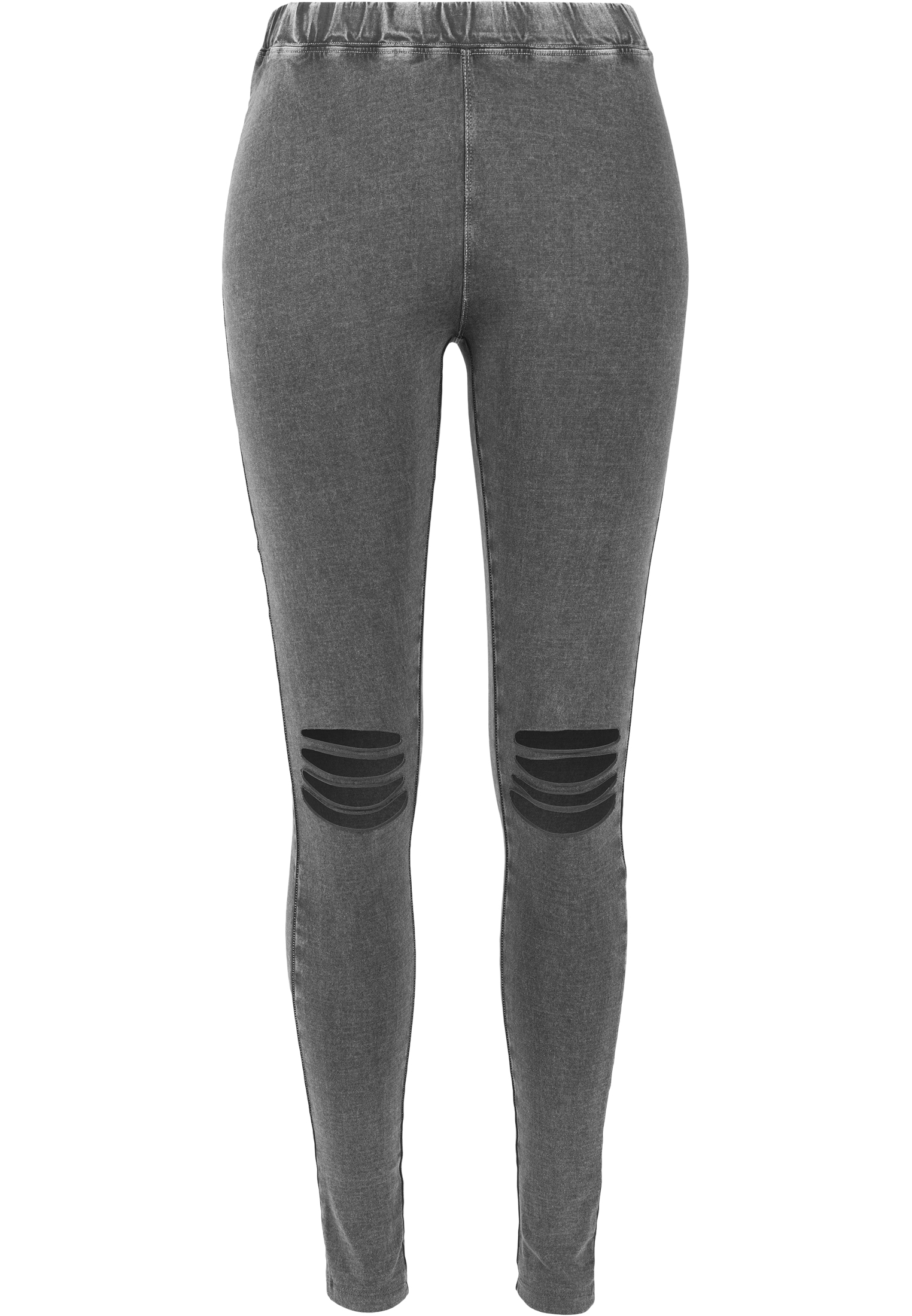 Ladies Cutted Knee Leggings acid black L - variant image 3