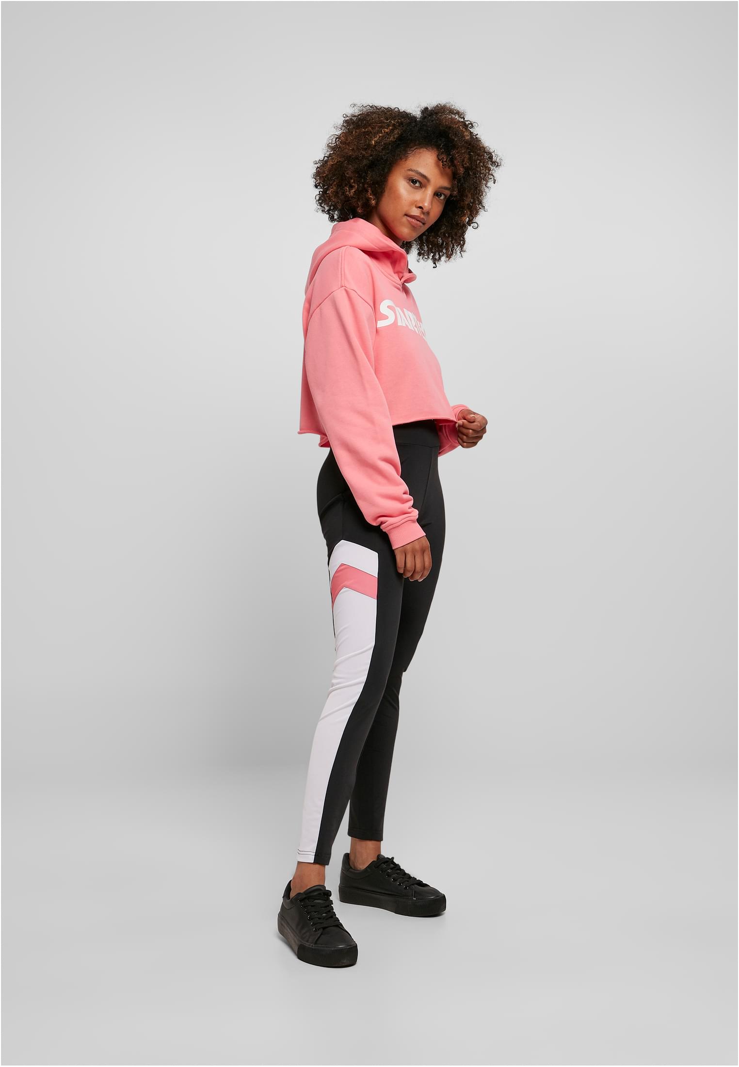 Ladies Starter Highwaist Sports Leggings blk/wht/pnkgrpfrt L - variant image 4
