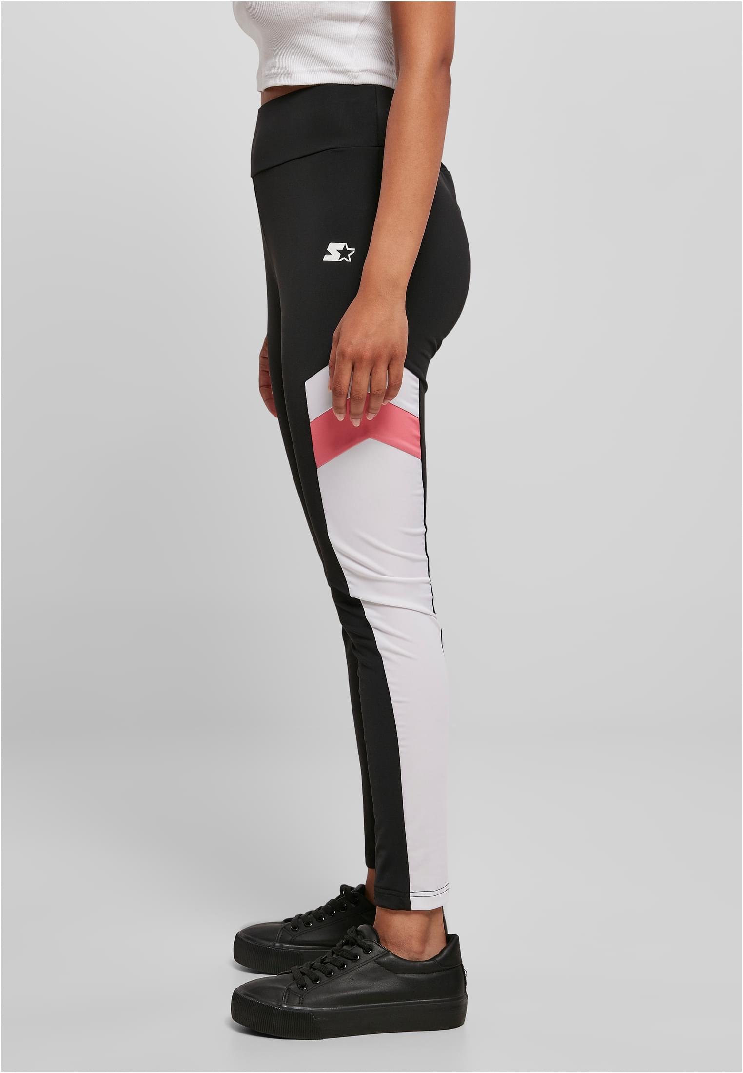 Ladies Starter Highwaist Sports Leggings blk/wht/pnkgrpfrt L - variant image 1