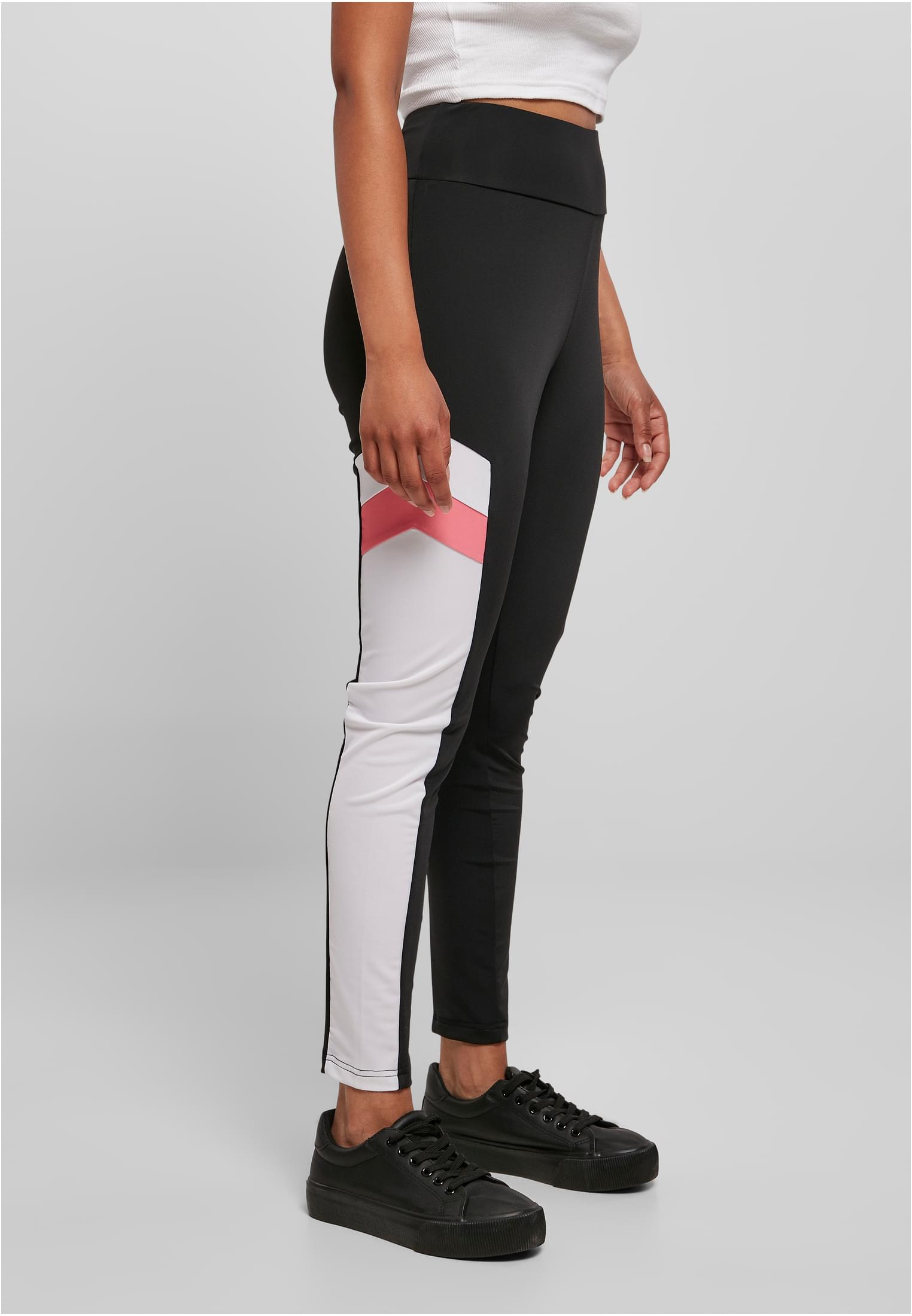 Ladies Starter Highwaist Sports Leggings blk/wht/pnkgrpfrt L - variant image 3