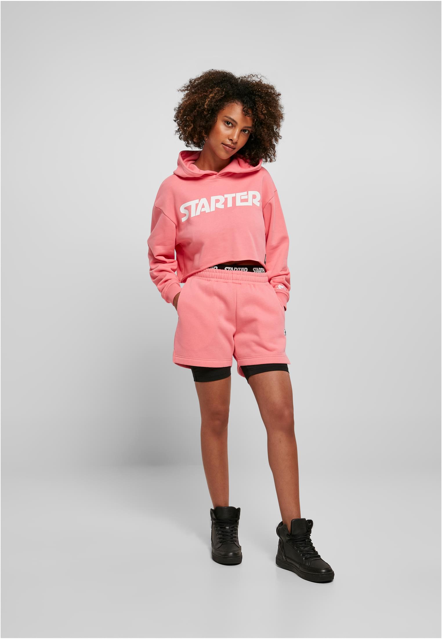Ladies Starter Cropped Hoody pinkgrapefruit L - variant image 4