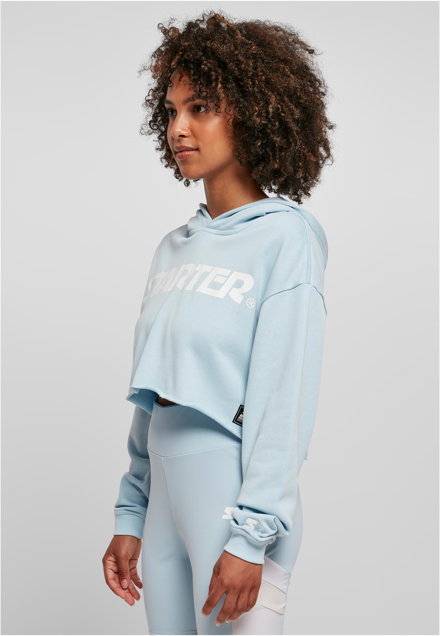 Ladies Starter Cropped Hoody icewaterblue L - variant image 1