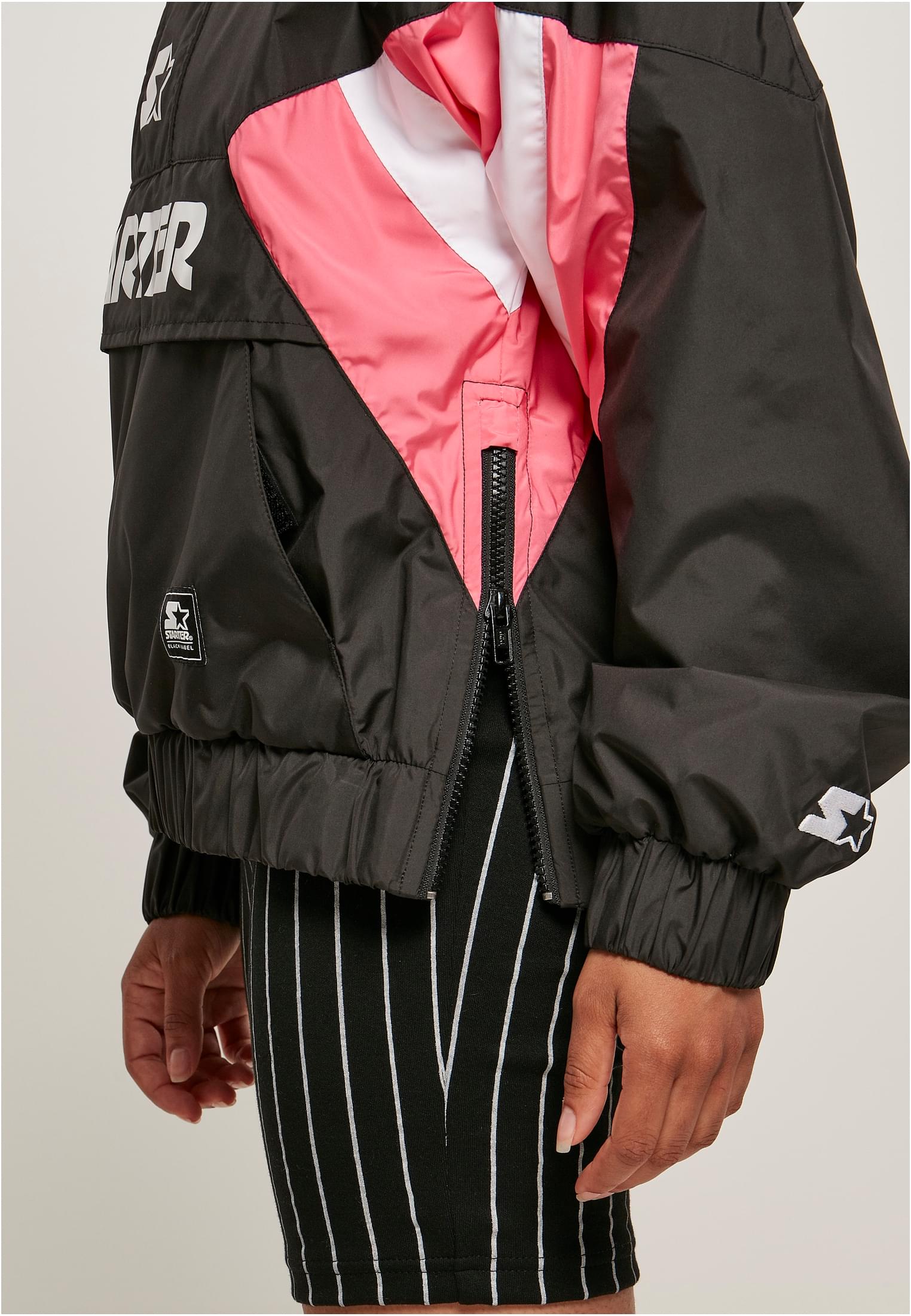 Ladies Starter Colorblock Halfzip Windbreaker black/pinkgrapefruit L - variant image 5