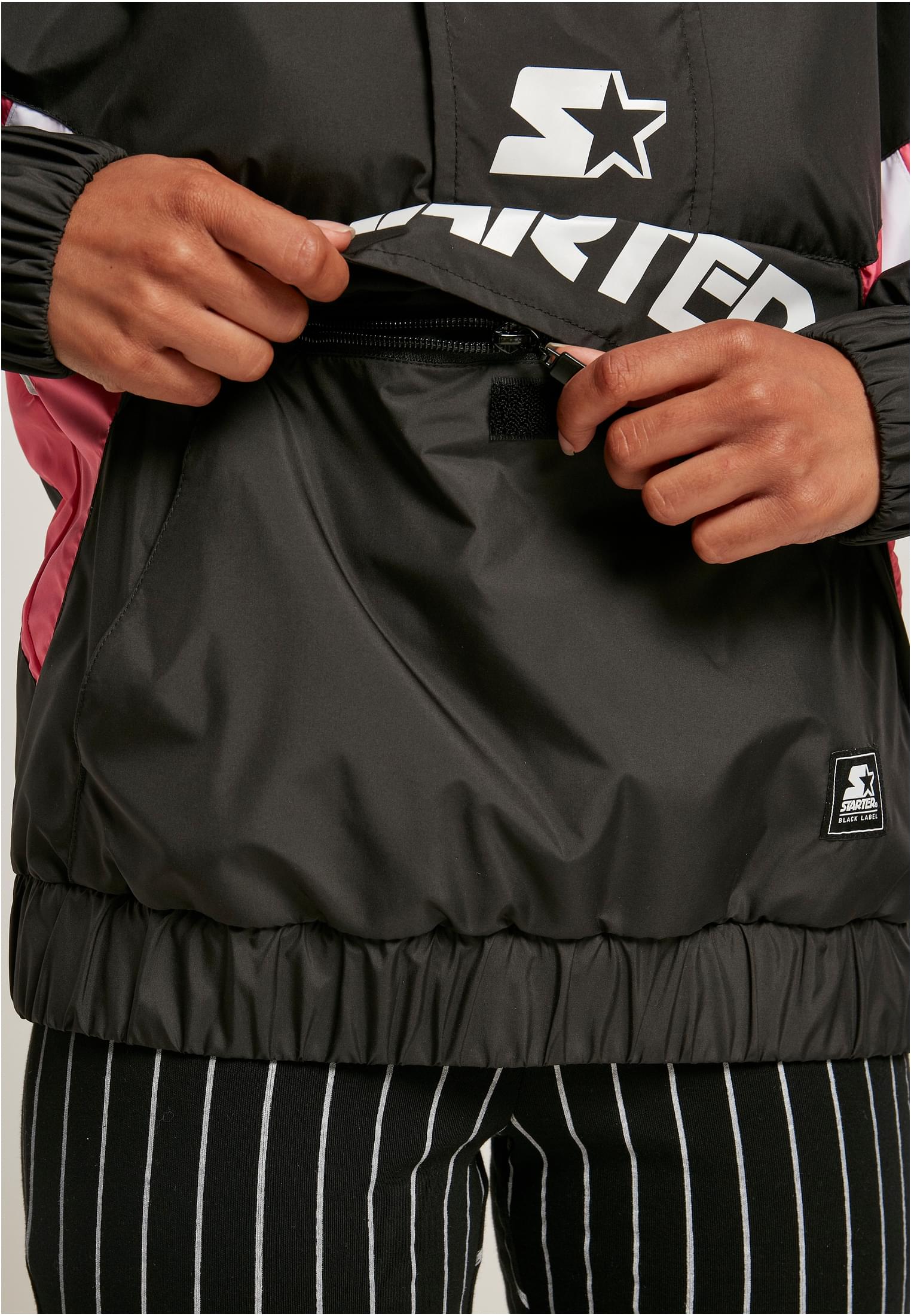 Ladies Starter Colorblock Halfzip Windbreaker black/pinkgrapefruit L - variant image 6