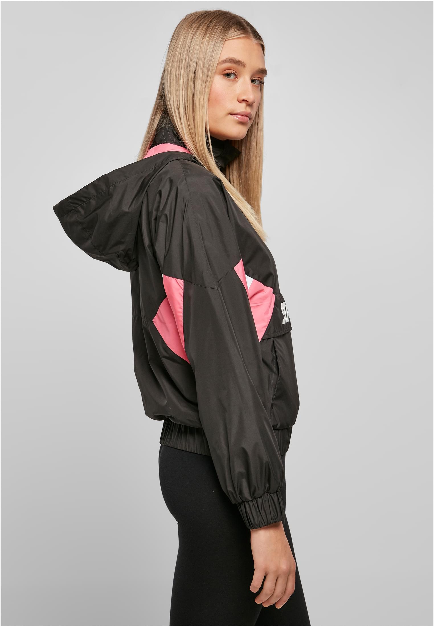 Ladies Starter Colorblock Halfzip Windbreaker black/pinkgrapefruit L - variant image 3