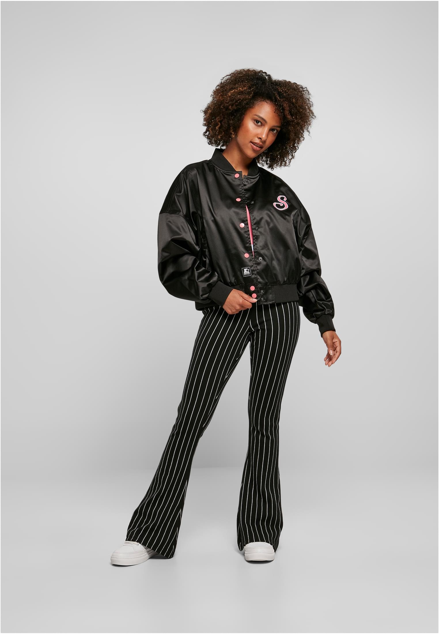 Ladies Starter Satin College Jacket black L - variant image 4
