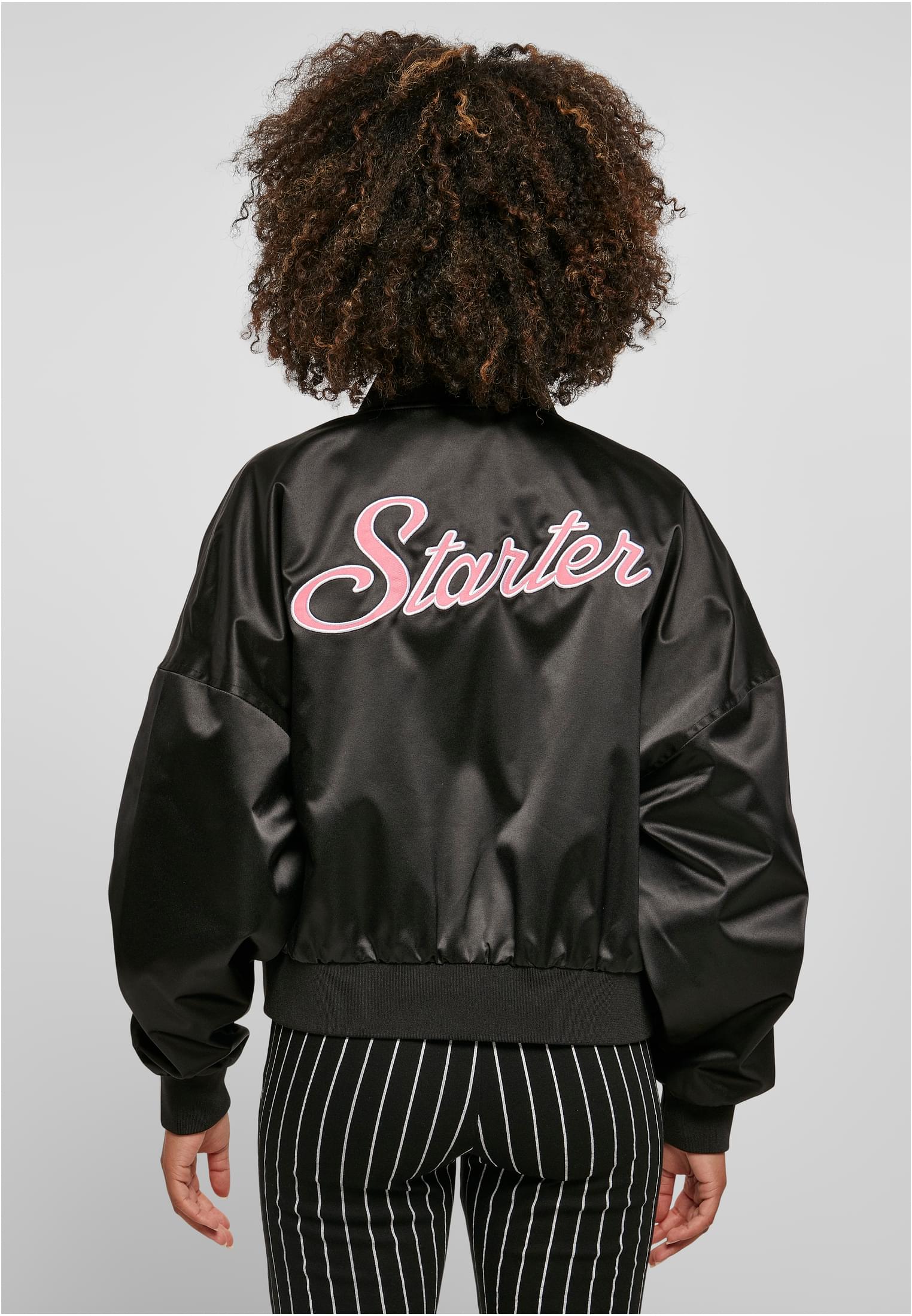 Ladies Starter Satin College Jacket black L - variant image 2