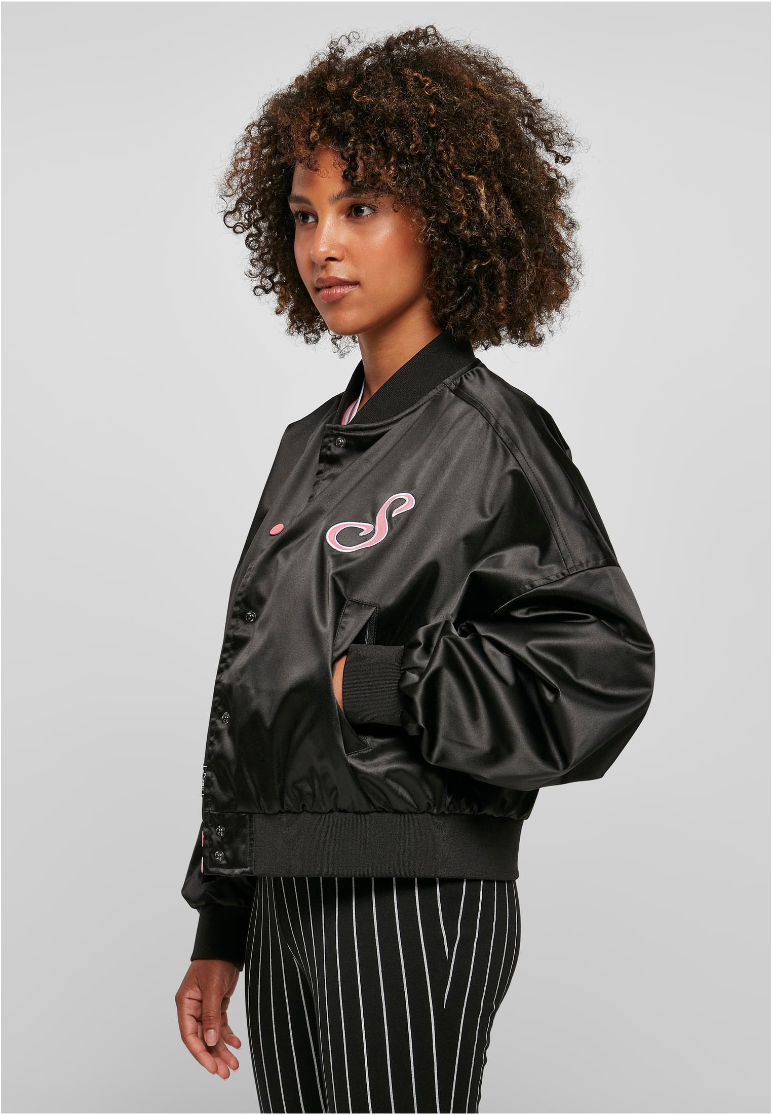 Ladies Starter Satin College Jacket black L - variant image 1