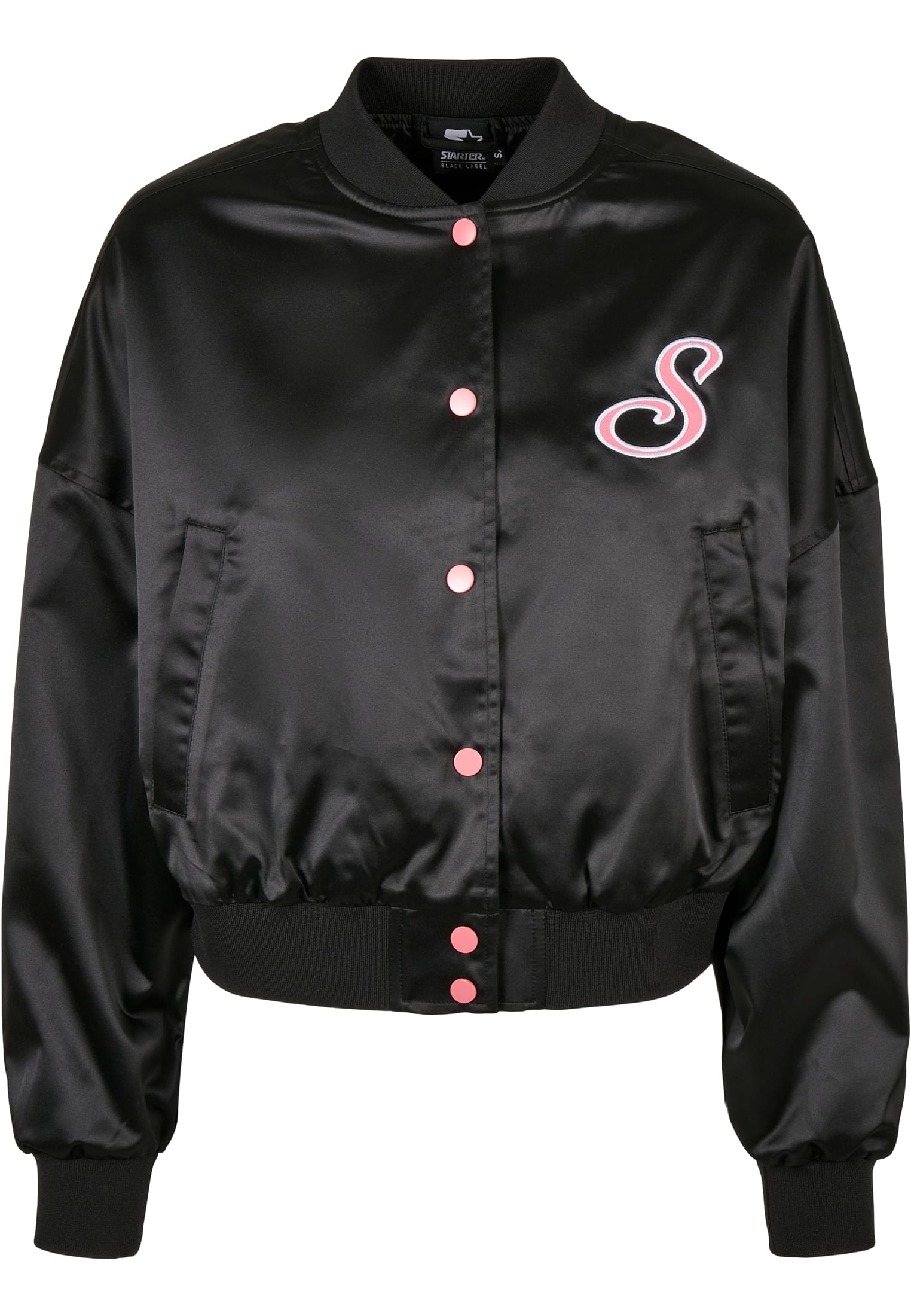 Ladies Starter Satin College Jacket black L - variant image 5