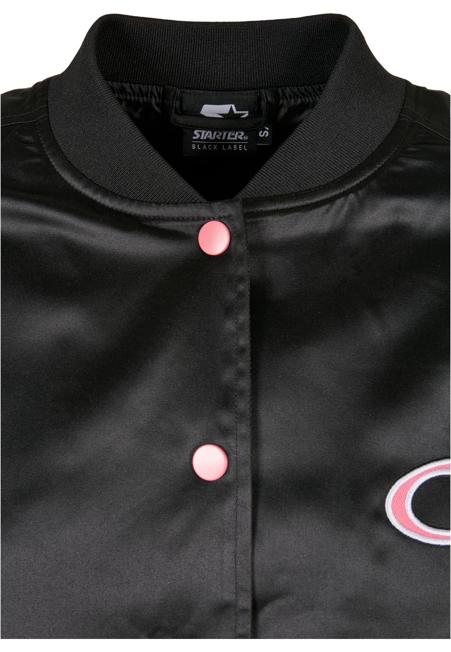 Ladies Starter Satin College Jacket black L - variant image 7