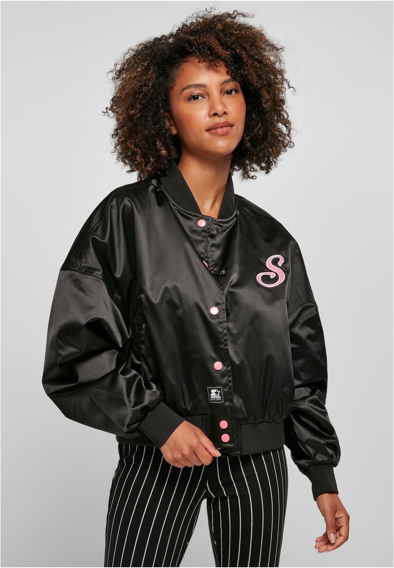 Ladies Starter Satin College Jacket black L - alternate variant 1