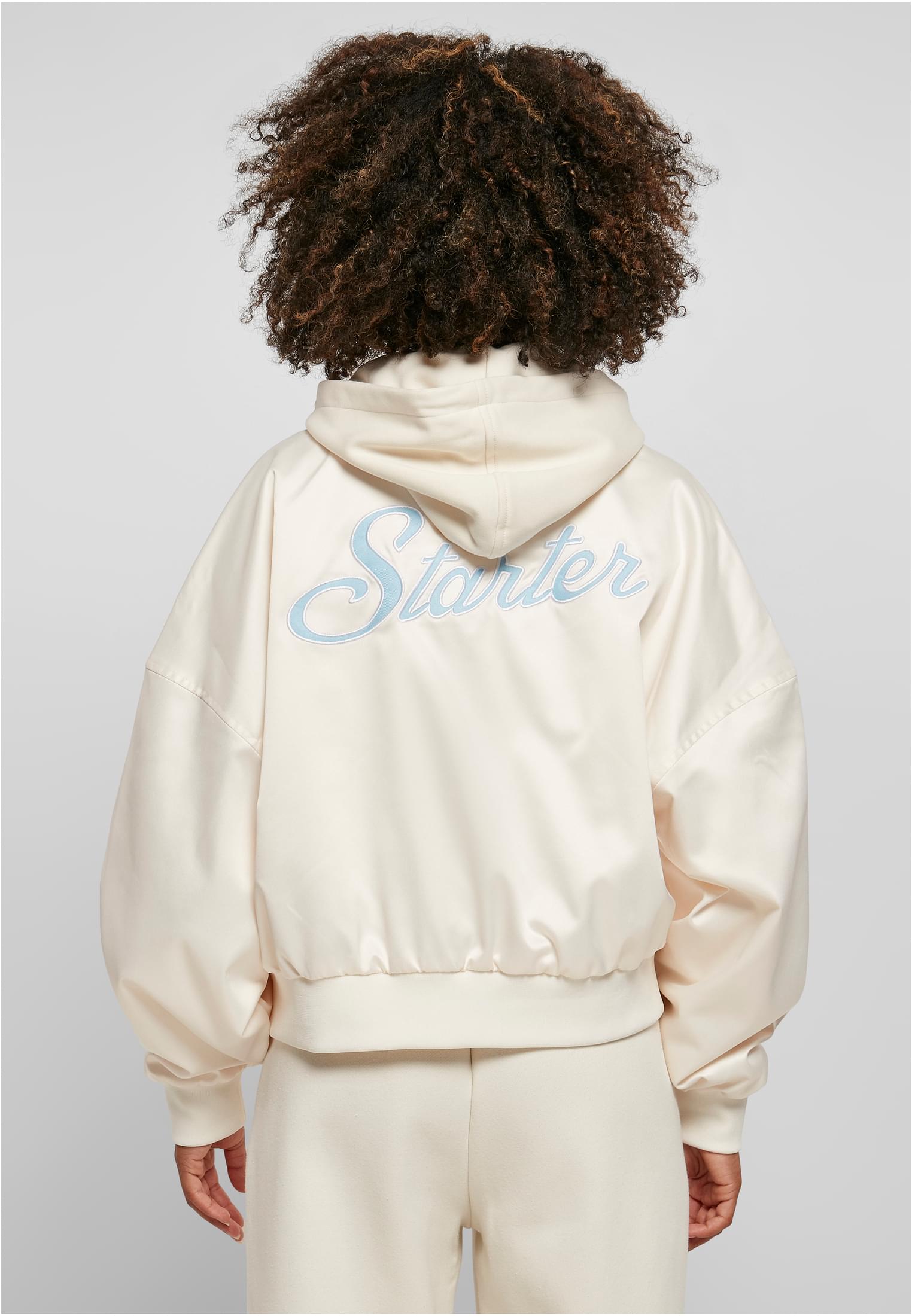 Ladies Starter Satin College Jacket palewhite L - variant image 2