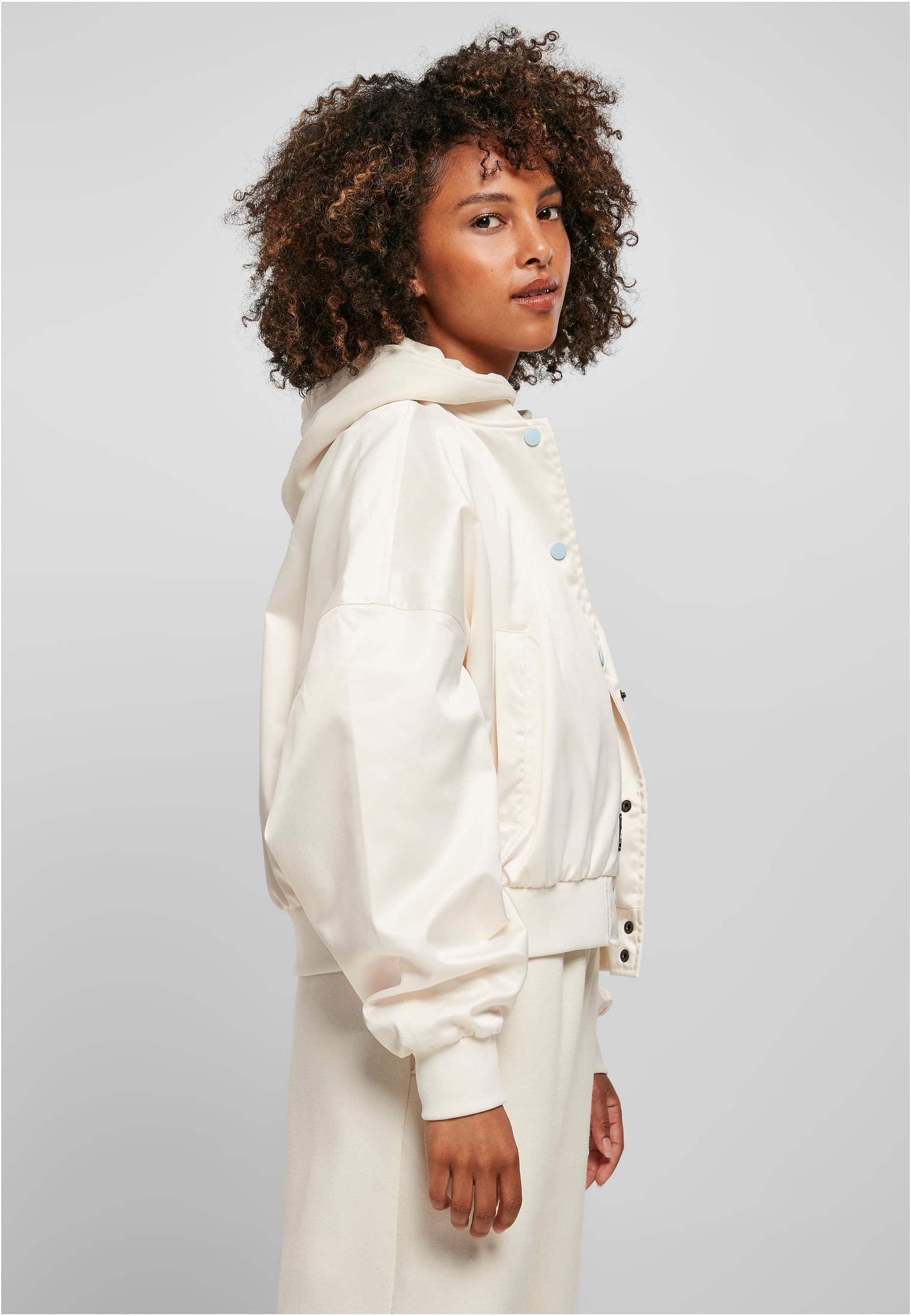 Ladies Starter Satin College Jacket palewhite L - variant image 3