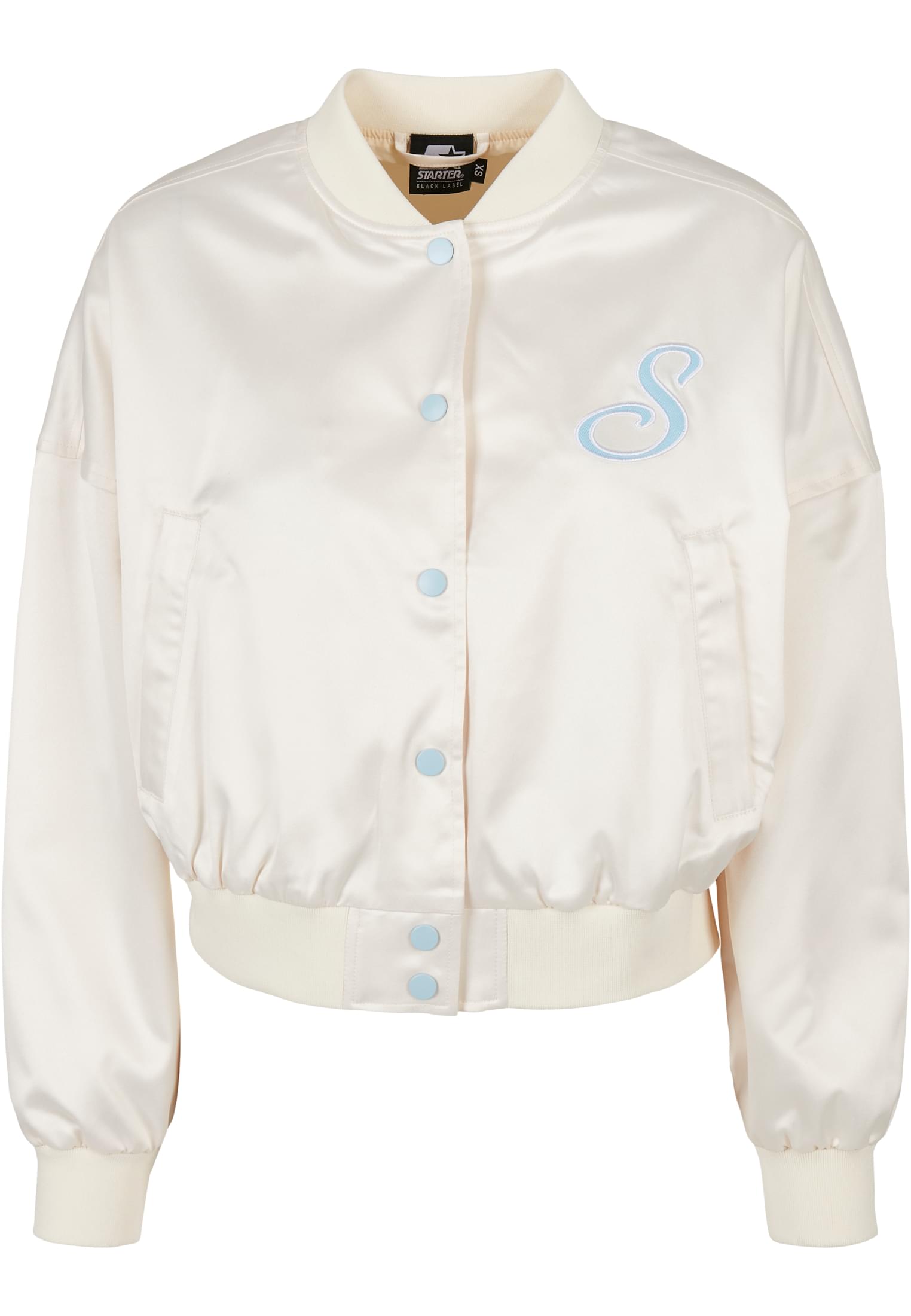 Ladies Starter Satin College Jacket palewhite L - variant image 5