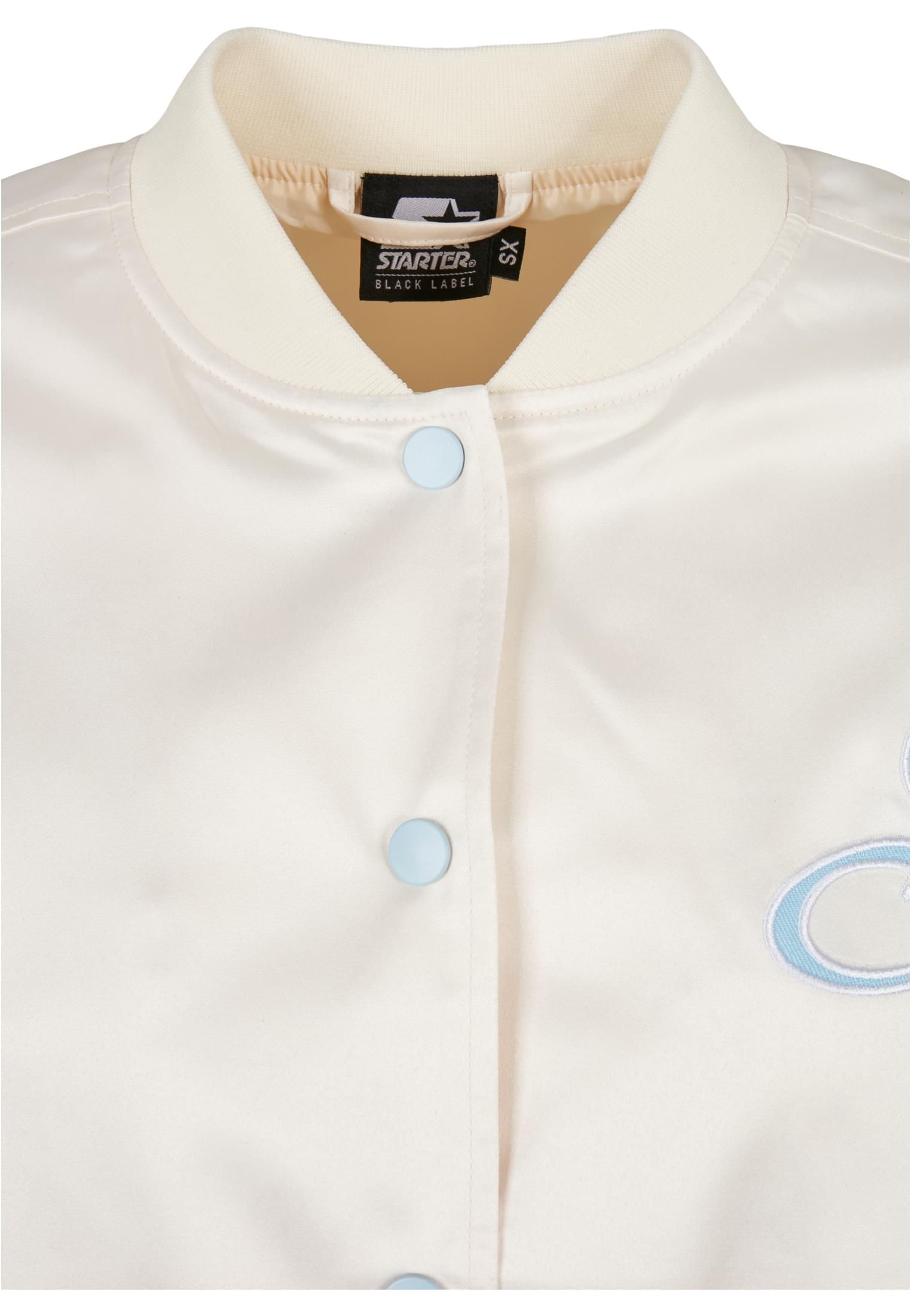 Ladies Starter Satin College Jacket palewhite L - variant image 7
