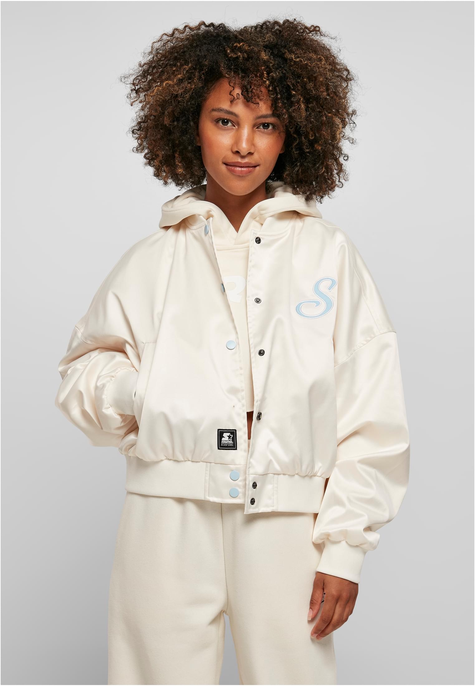Ladies Starter Satin College Jacket palewhite L - alternate variant 2