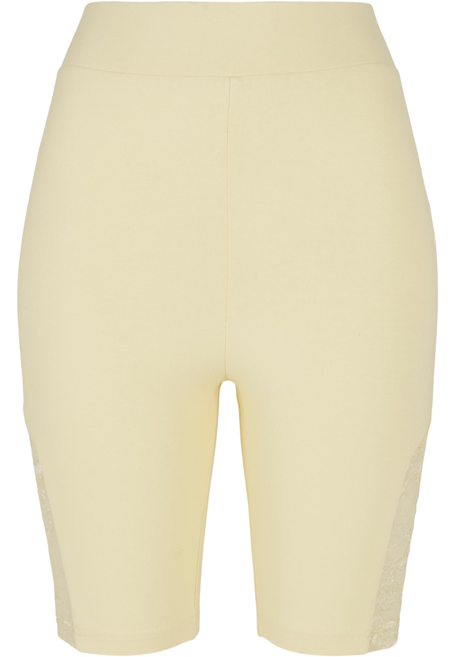 Ladies High Waist Lace Inset Cycle Shorts softyellow 3XL - variant image 5