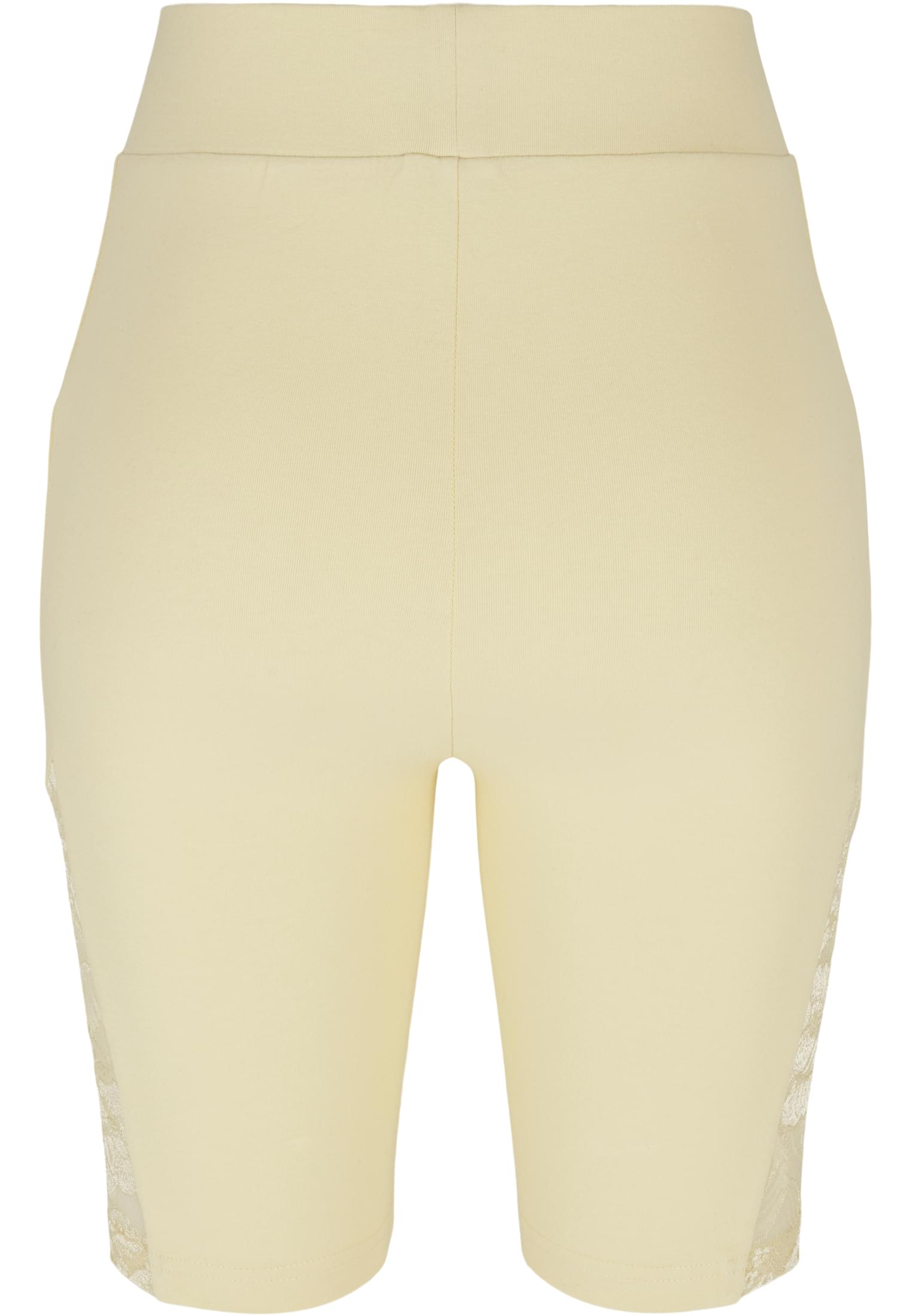 Ladies High Waist Lace Inset Cycle Shorts softyellow 3XL - variant image 7
