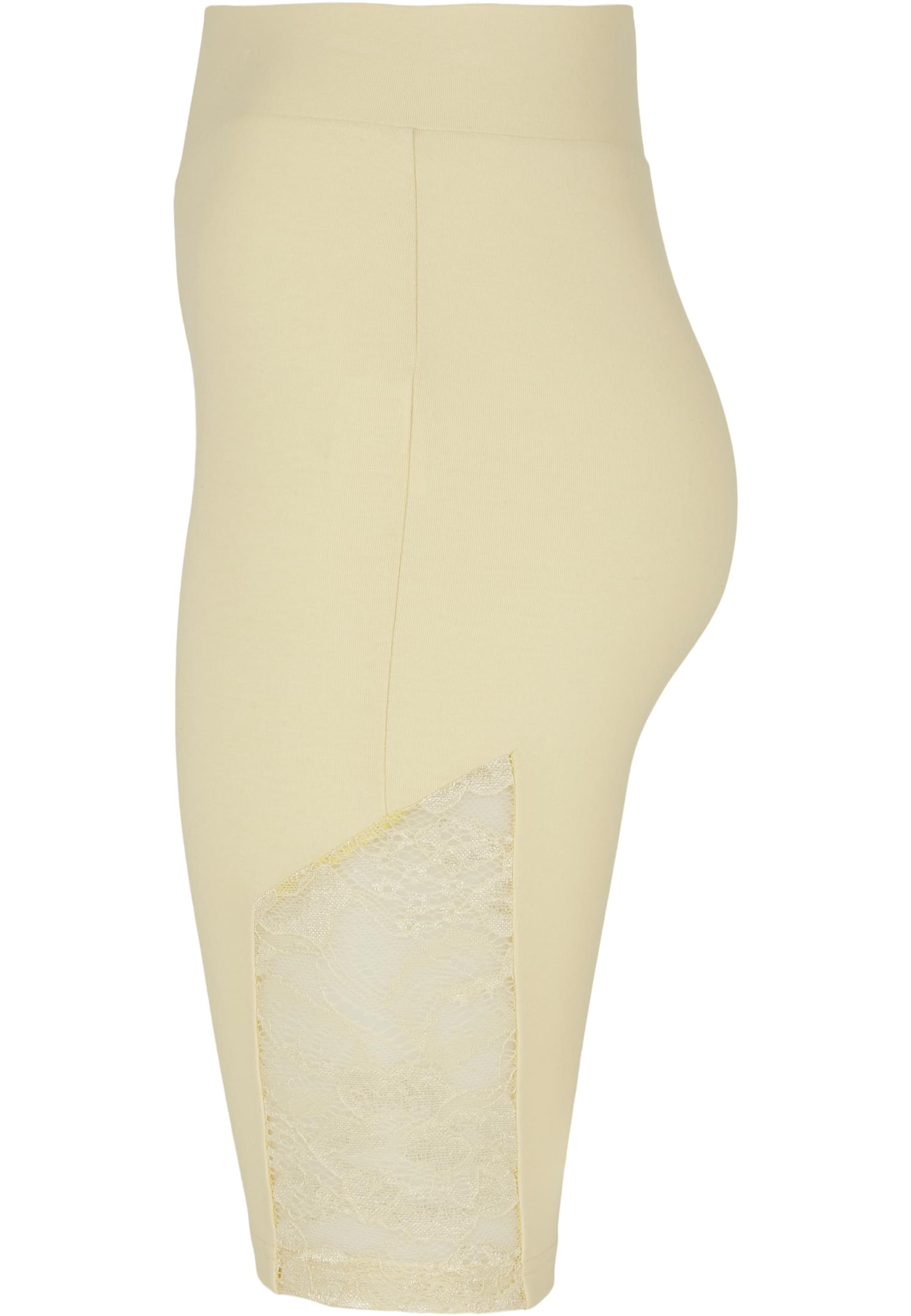 Ladies High Waist Lace Inset Cycle Shorts softyellow 3XL - variant image 6