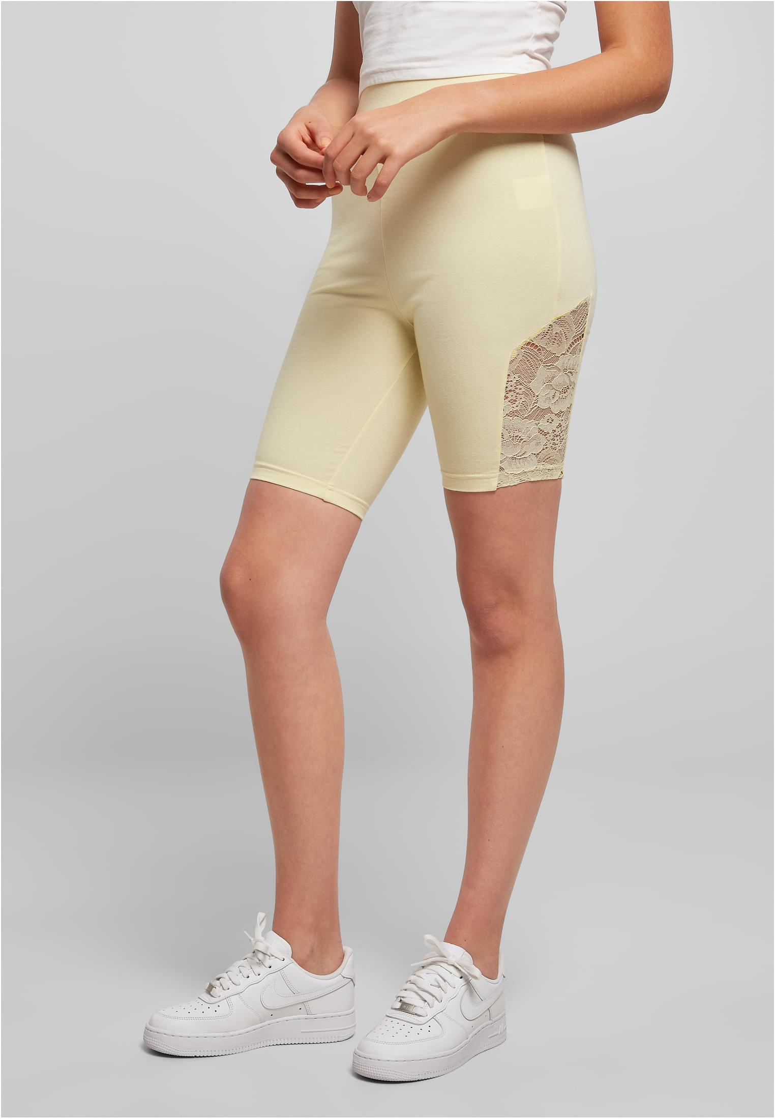 Ladies High Waist Lace Inset Cycle Shorts softyellow 3XL - alternate variant 5