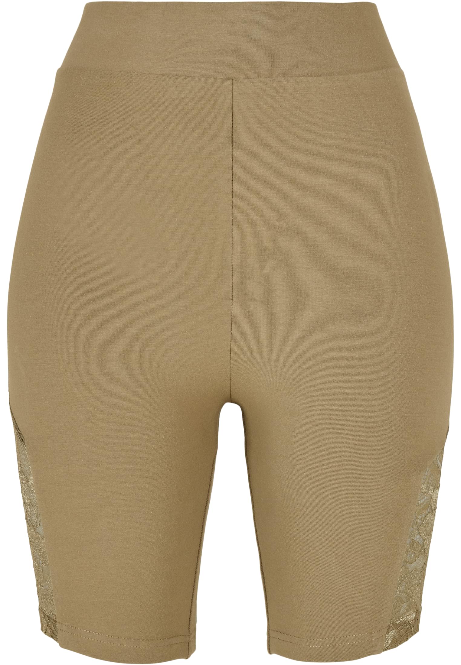 Ladies High Waist Lace Inset Cycle Shorts khaki 3XL - variant image 5