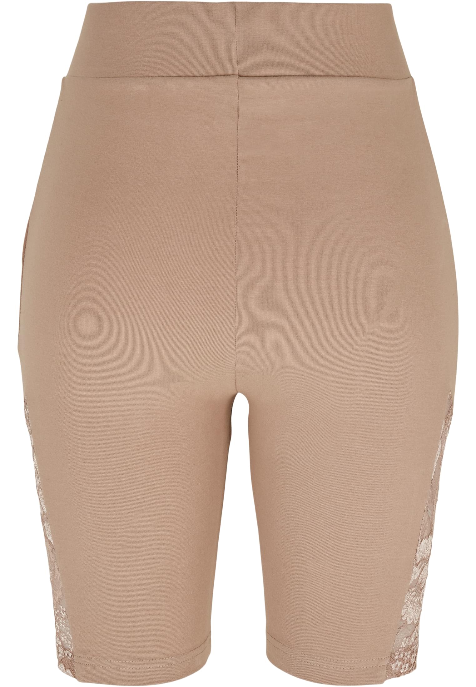 Ladies High Waist Lace Inset Cycle Shorts softtaupe 3XL - variant image 7