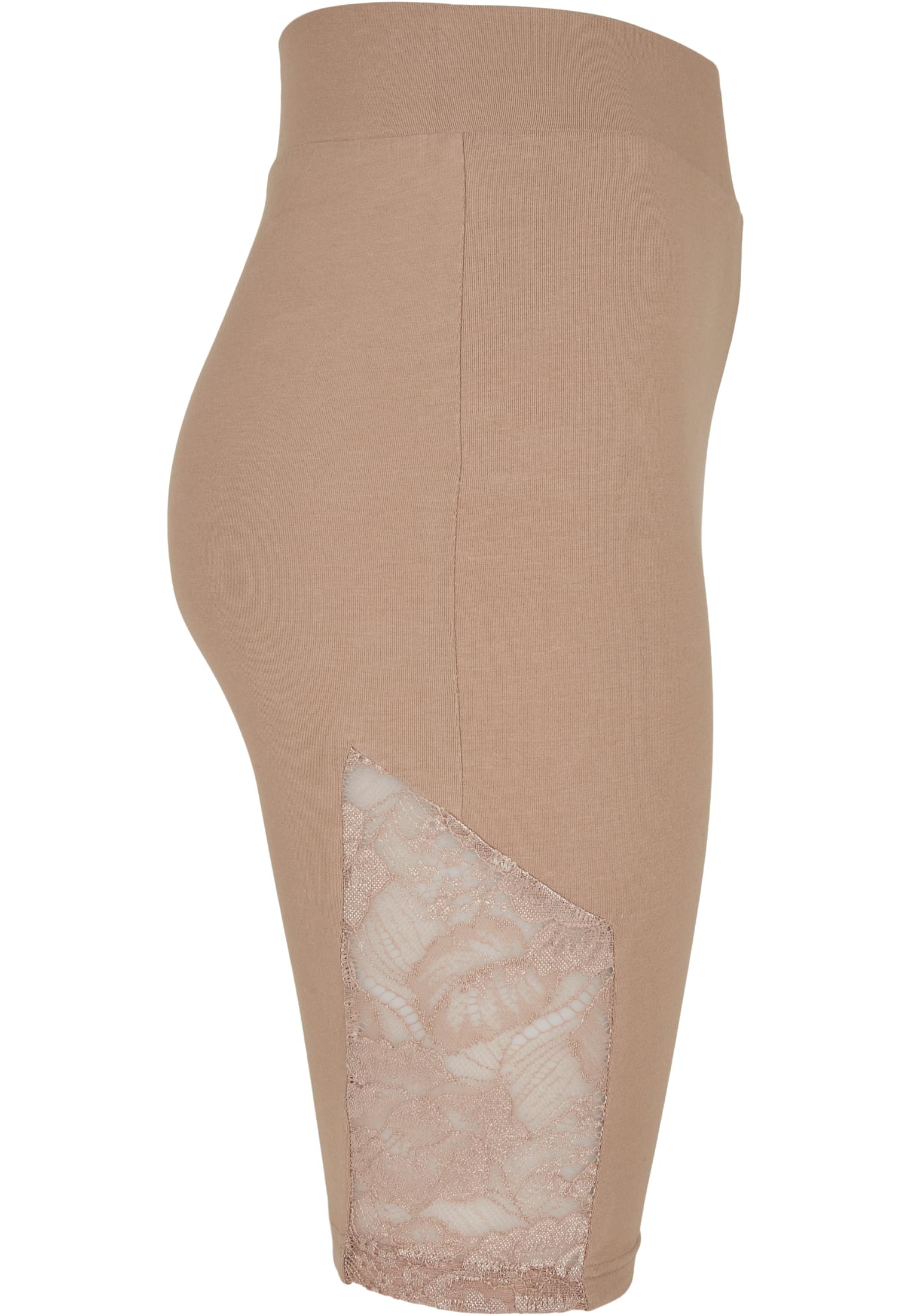 Ladies High Waist Lace Inset Cycle Shorts softtaupe 3XL - variant image 8