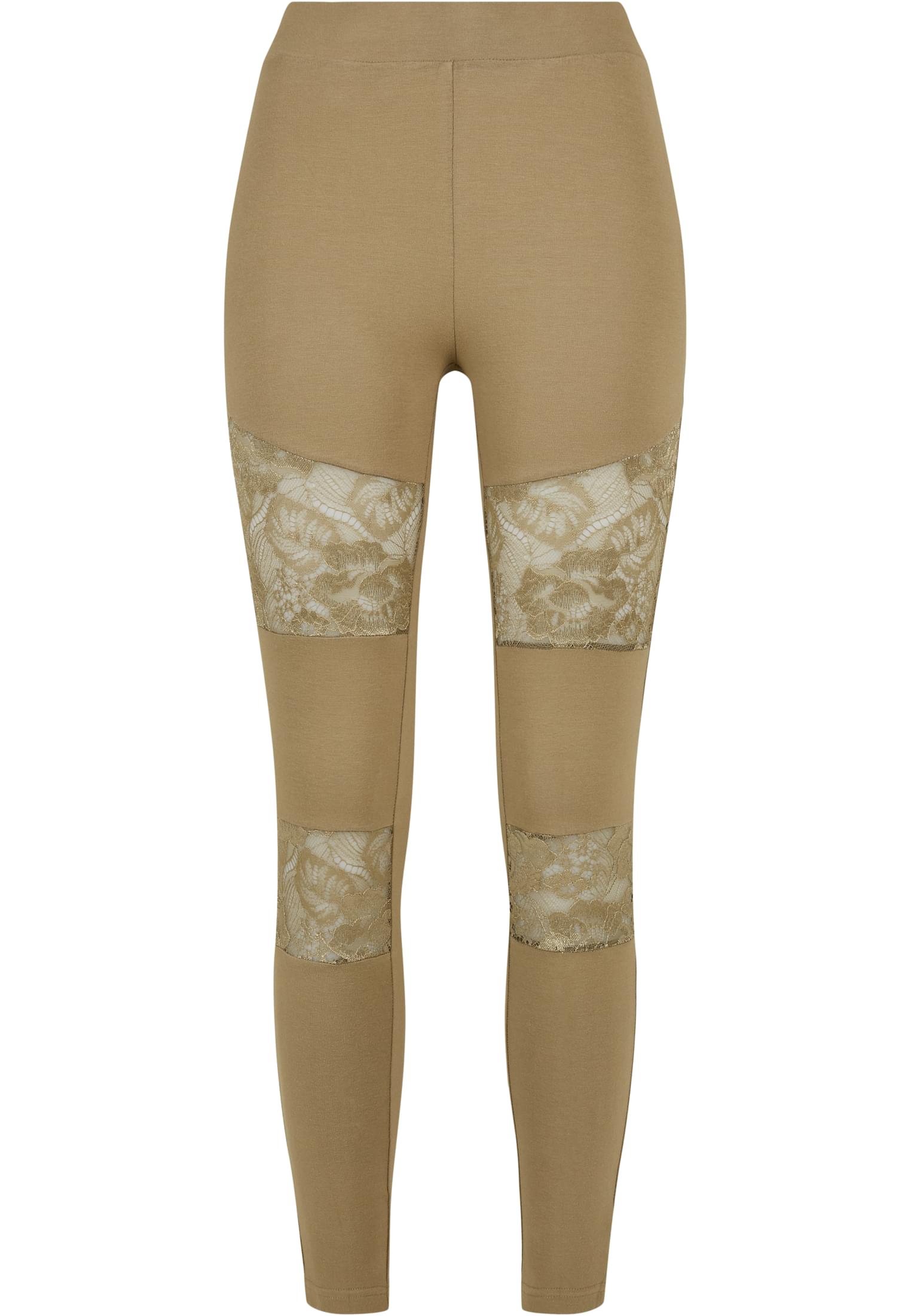 Ladies Laces Inset Leggings khaki 3XL - variant image 5