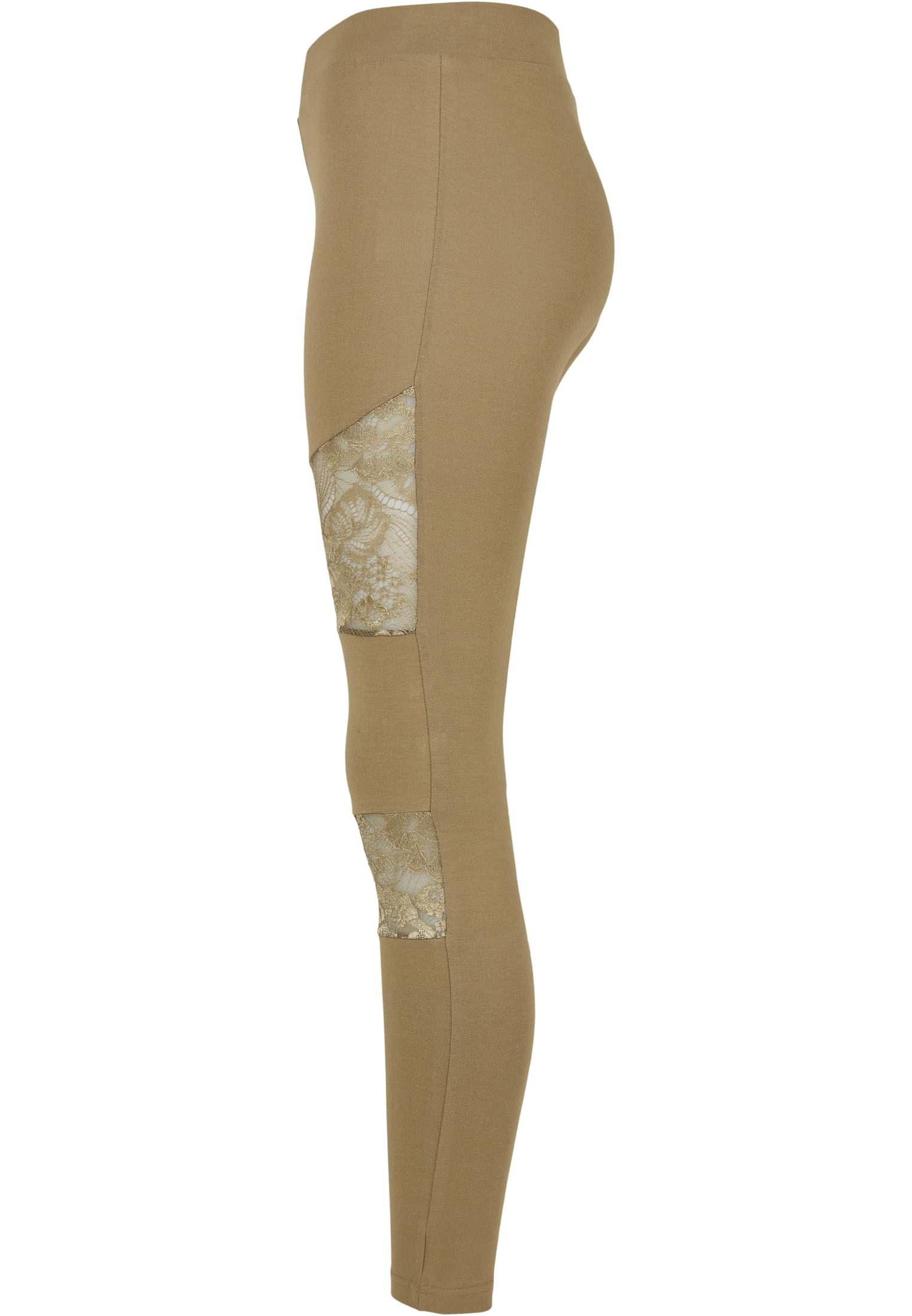 Ladies Laces Inset Leggings khaki 3XL - variant image 6