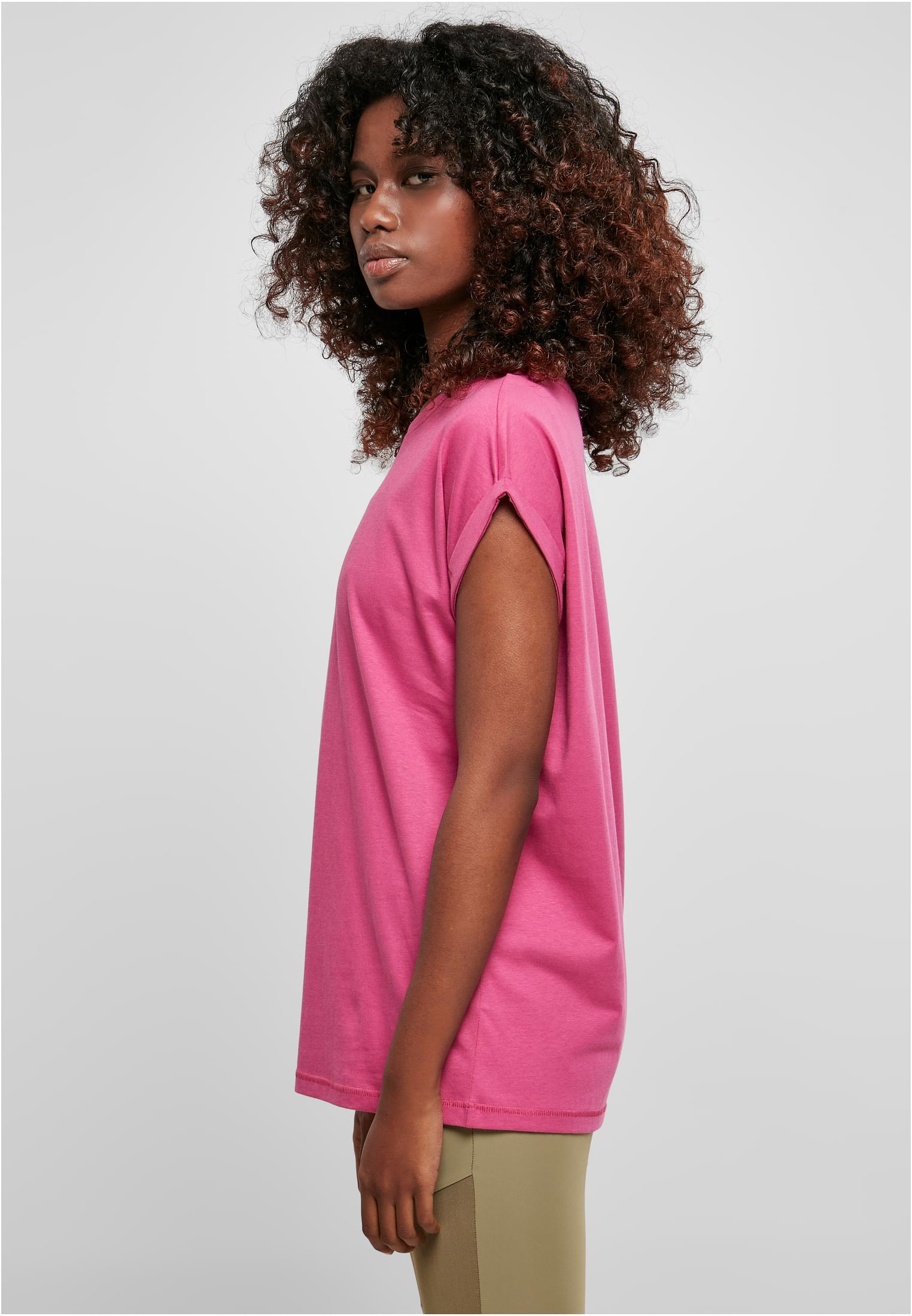Frauen Verlängerter Schulter T-Shirt leuchtend violett 3XL
 - variant image 1