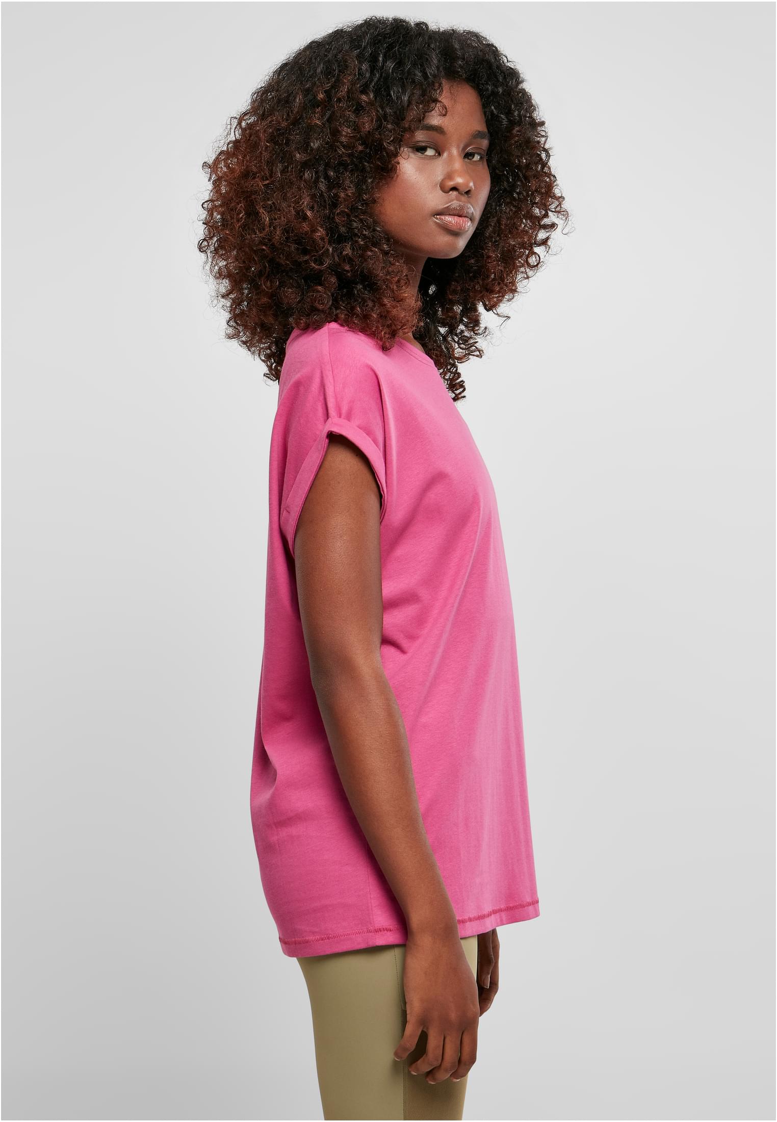 Frauen Verlängerter Schulter T-Shirt leuchtend violett 3XL
 - variant image 3