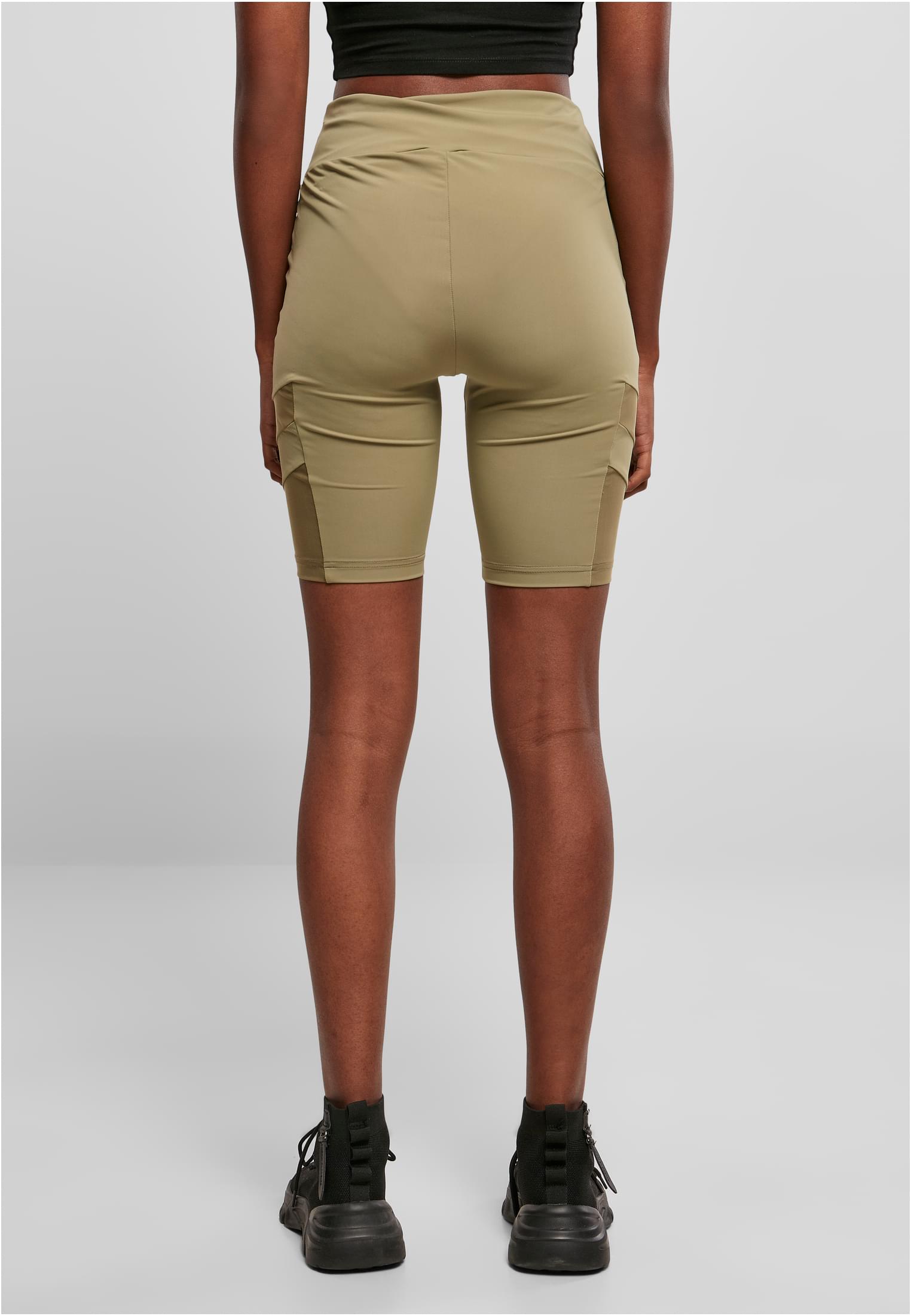 Ladies High Waist Tech Mesh Cycle Shorts khaki 3XL - variant image 2