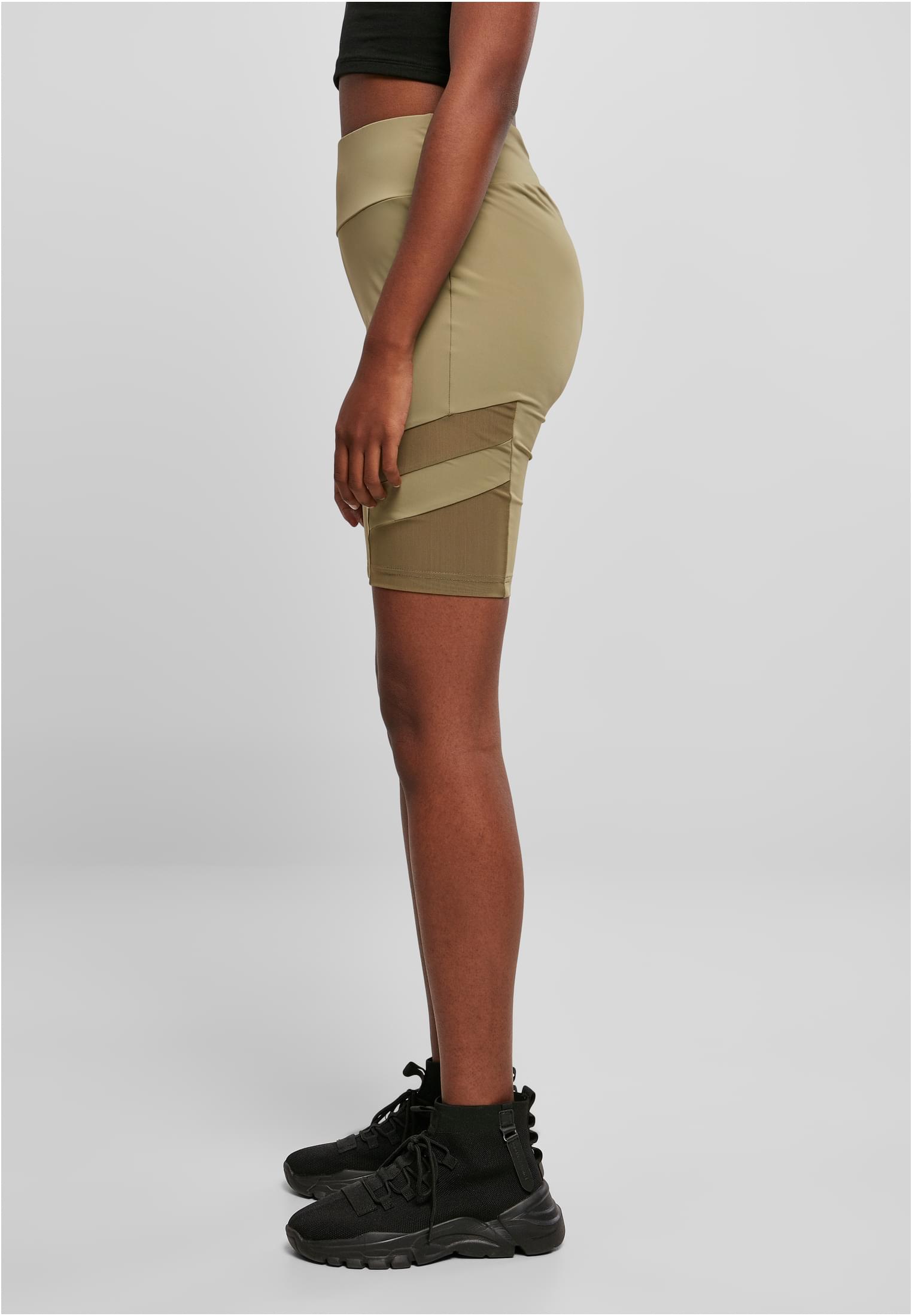 Ladies High Waist Tech Mesh Cycle Shorts khaki 3XL - variant image 1