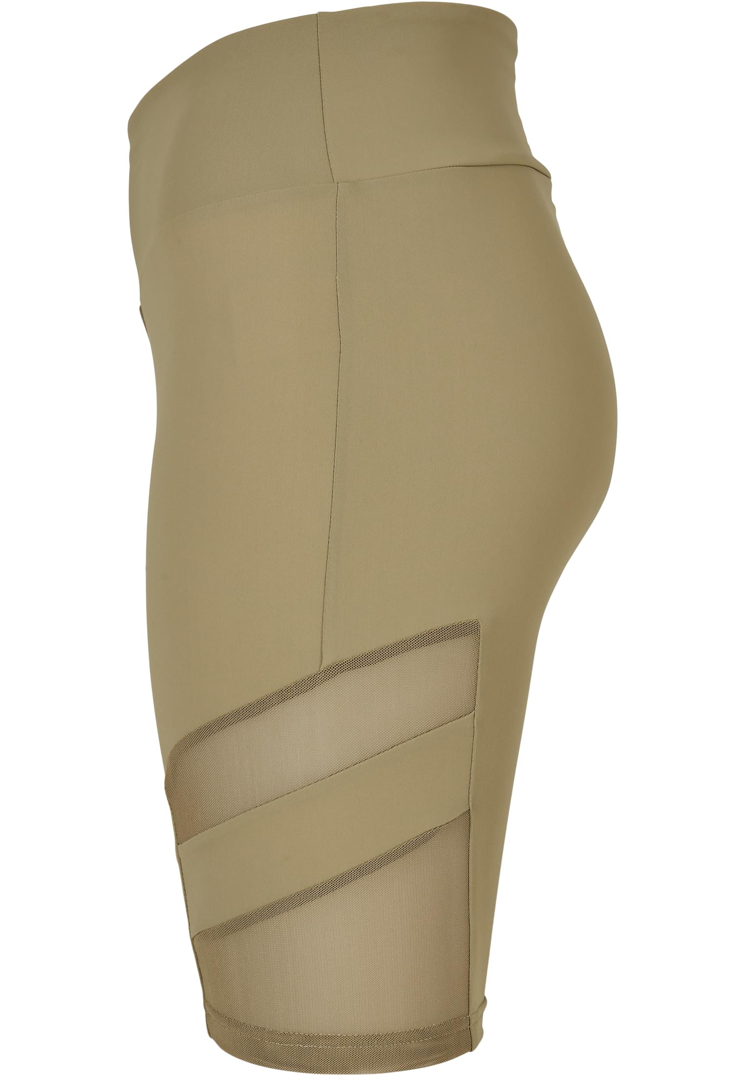 Ladies High Waist Tech Mesh Cycle Shorts khaki 3XL - variant image 6