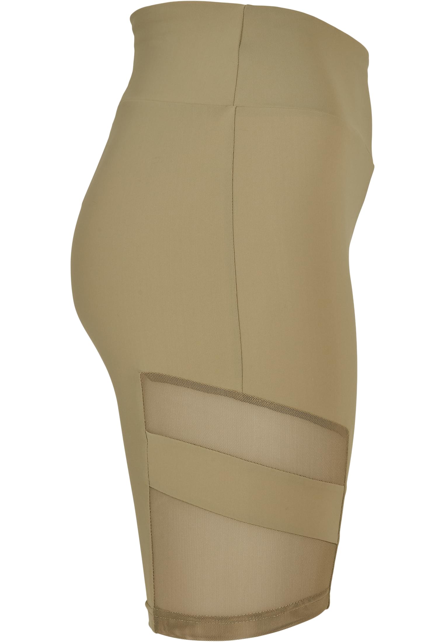 Ladies High Waist Tech Mesh Cycle Shorts khaki 3XL - variant image 8