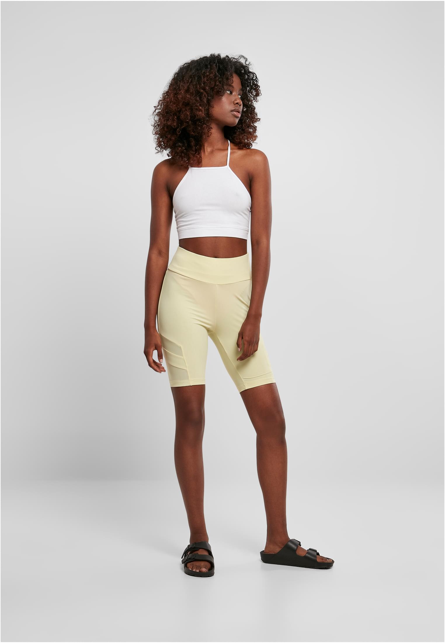 Ladies High Waist Tech Mesh Cycle Shorts softyellow 3XL - variant image 4