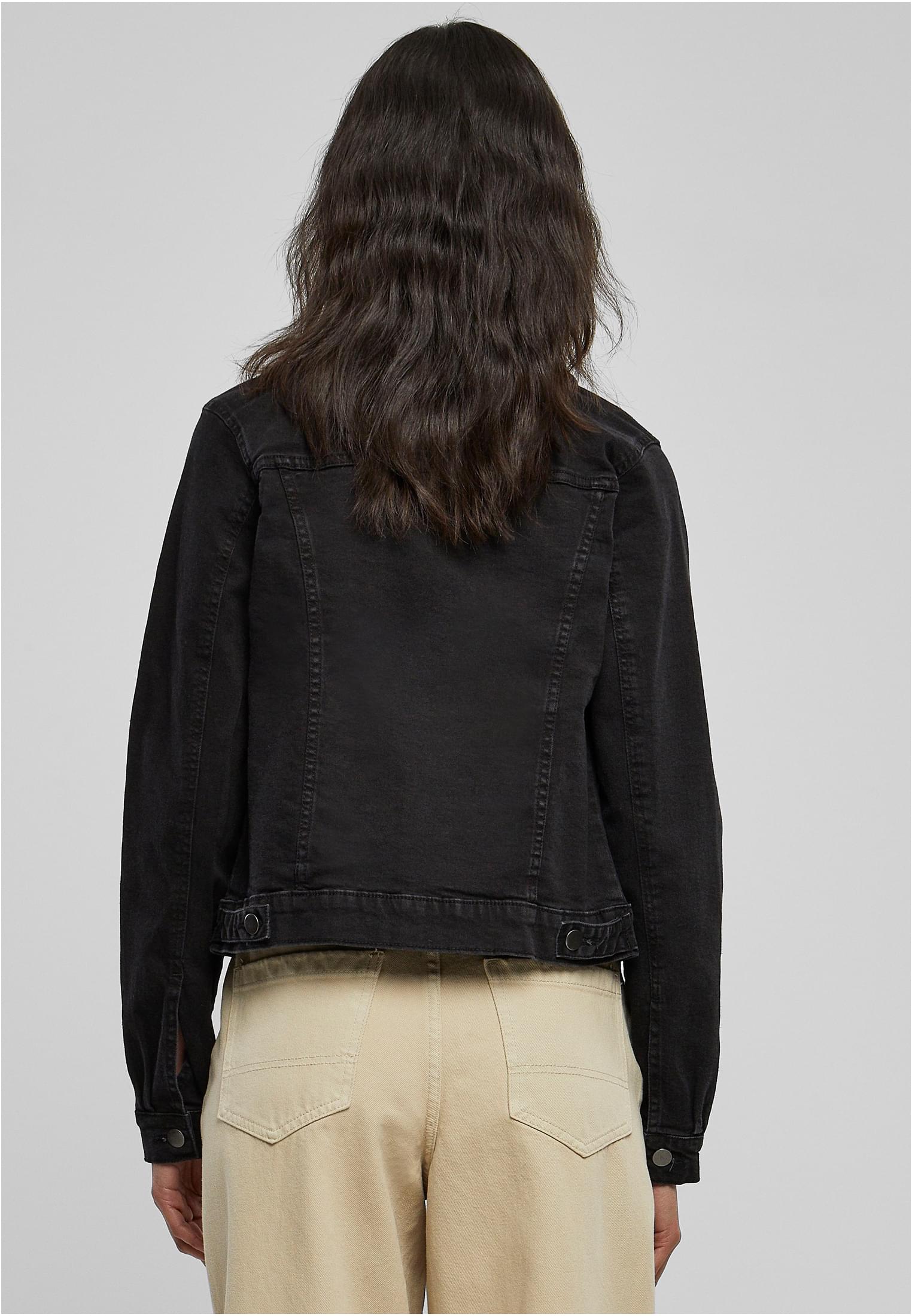 Ladies Organic Denim Jacket black washed 3XL - variant image 2