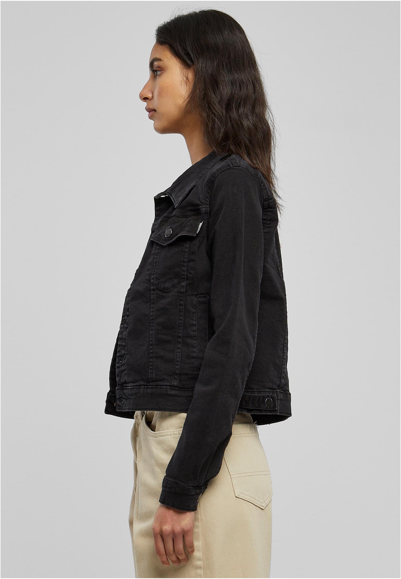 Ladies Organic Denim Jacket black washed 3XL - variant image 1
