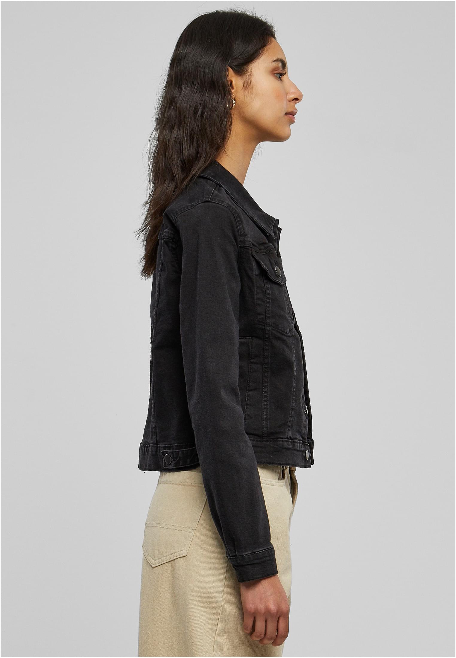 Ladies Organic Denim Jacket black washed 3XL - variant image 3