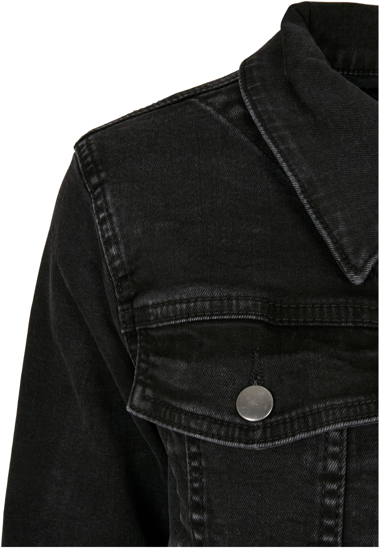 Ladies Organic Denim Jacket black washed 3XL - variant image 8