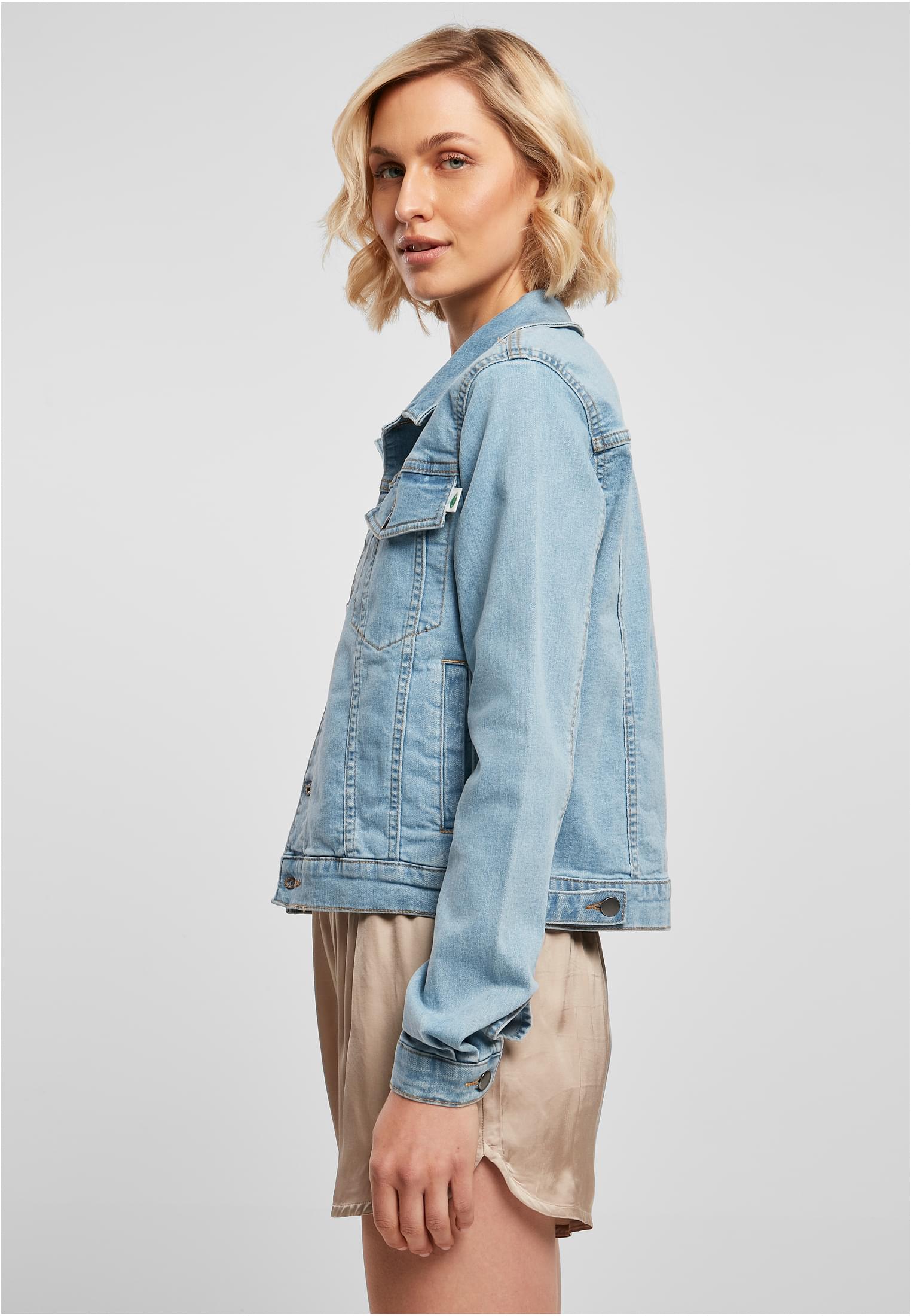 Ladies Organic Denim Jacket clearblue bleached 3XL - variant image 1