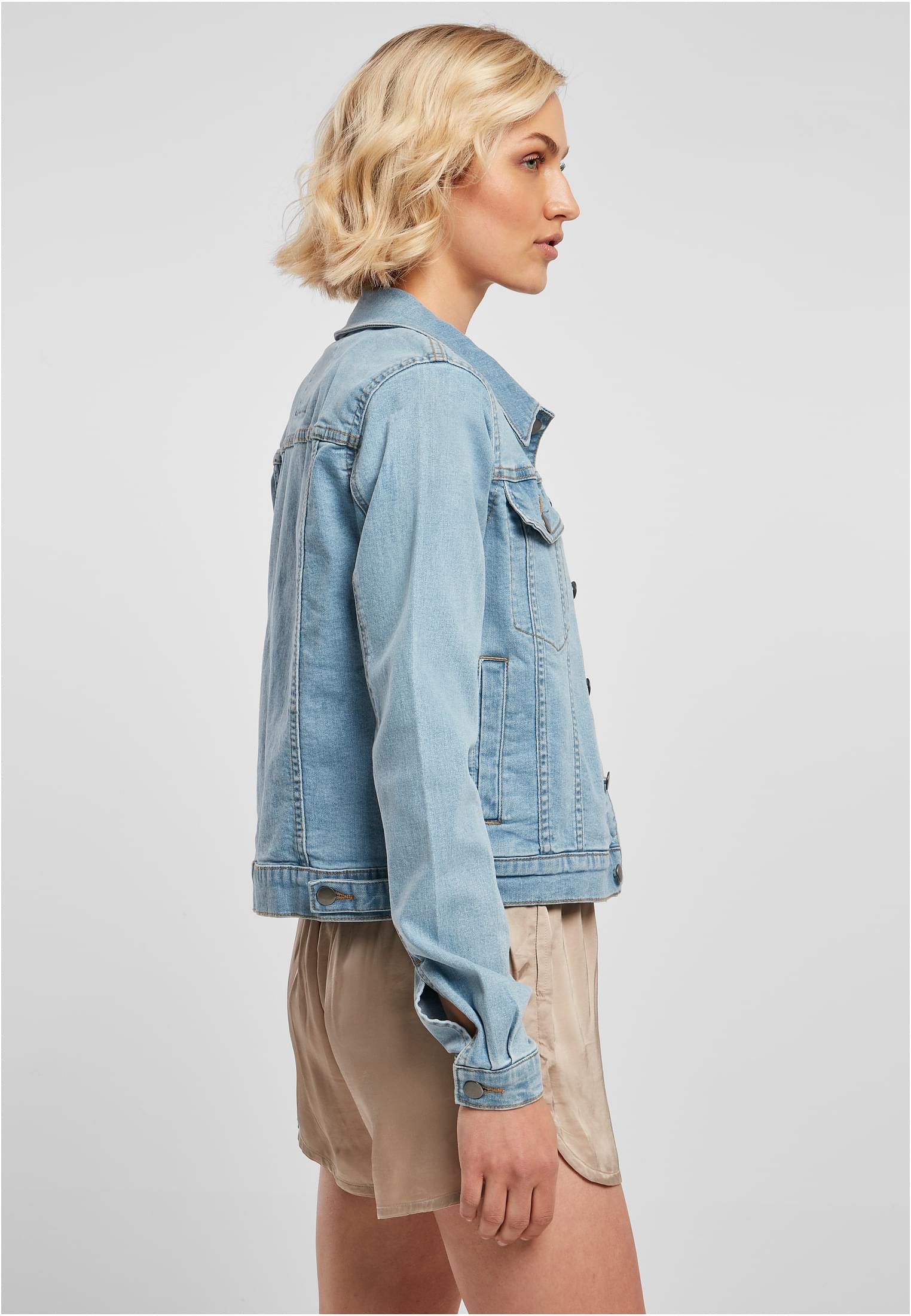 Ladies Organic Denim Jacket clearblue bleached 3XL - variant image 3